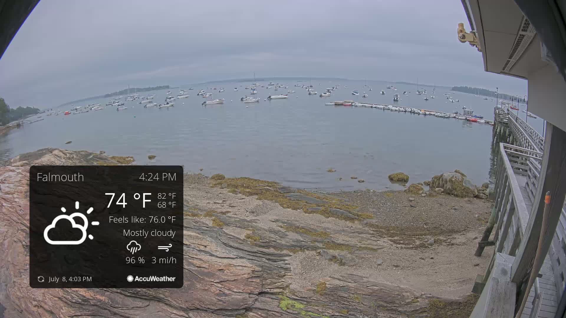 Falmouth Coast & Casco Bay Live Cam - Falmouth, Cumberland, Maine, USA