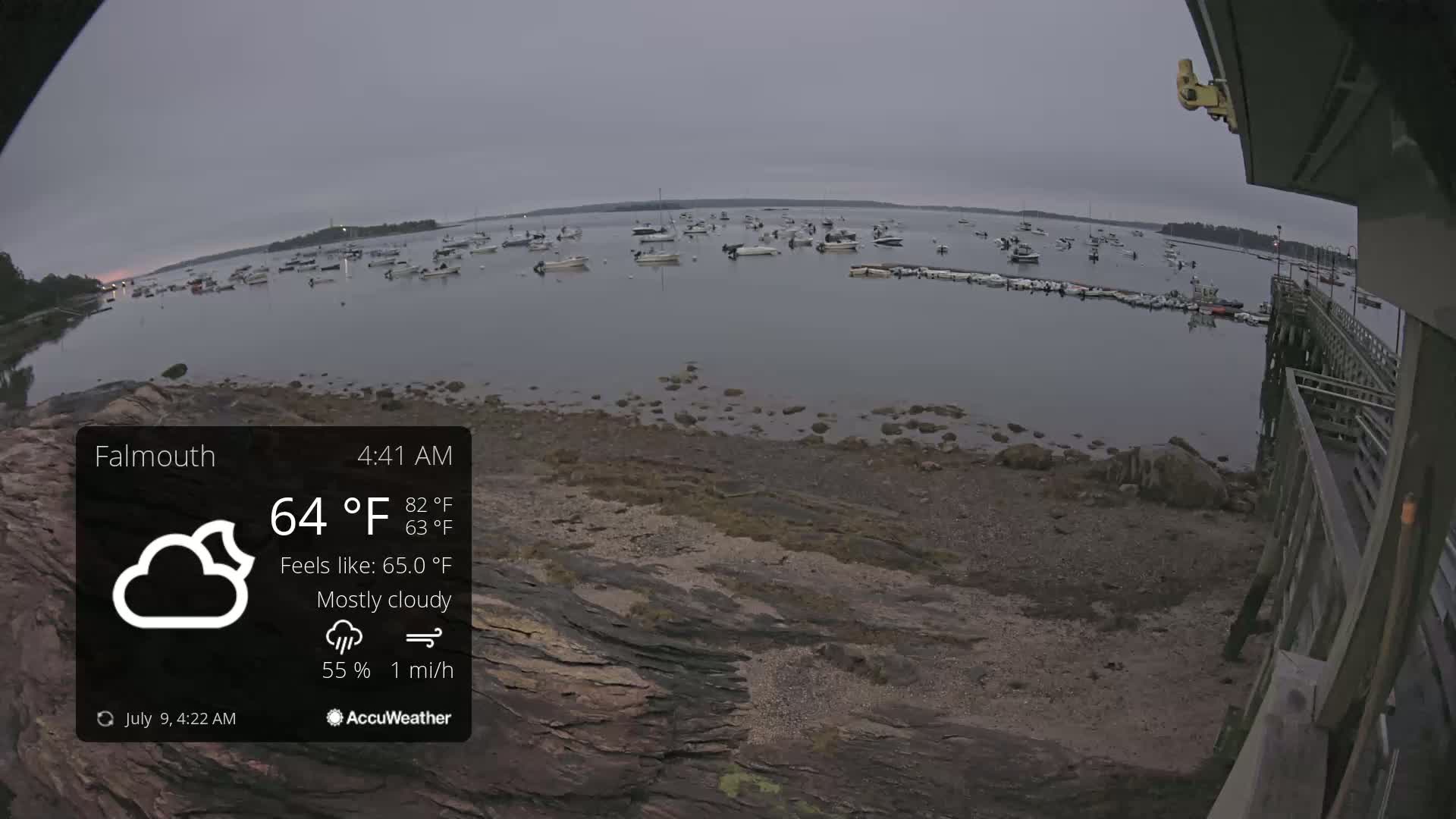 Falmouth Coast & Casco Bay Live Cam - Falmouth, Cumberland, Maine, USA