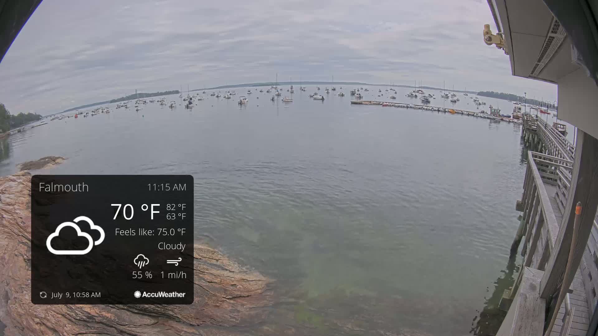 Falmouth Coast & Casco Bay Live Cam - Falmouth, Cumberland, Maine, USA