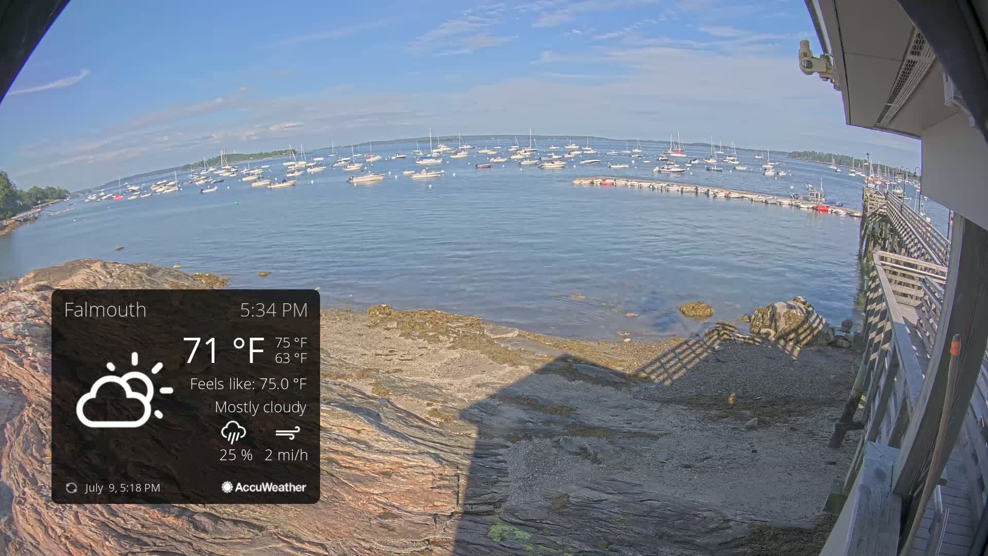 Falmouth Coast & Casco Bay Live Cam - Falmouth, Cumberland, Maine, USA