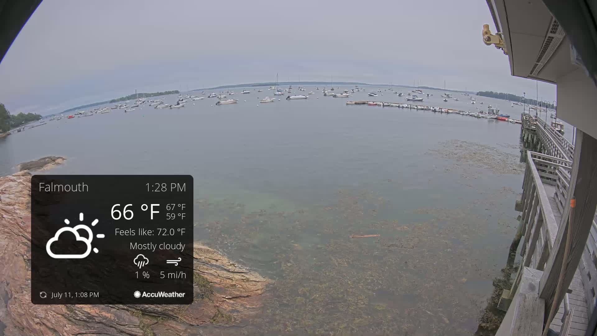 Falmouth Coast & Casco Bay Live Cam - Falmouth, Cumberland, Maine, USA