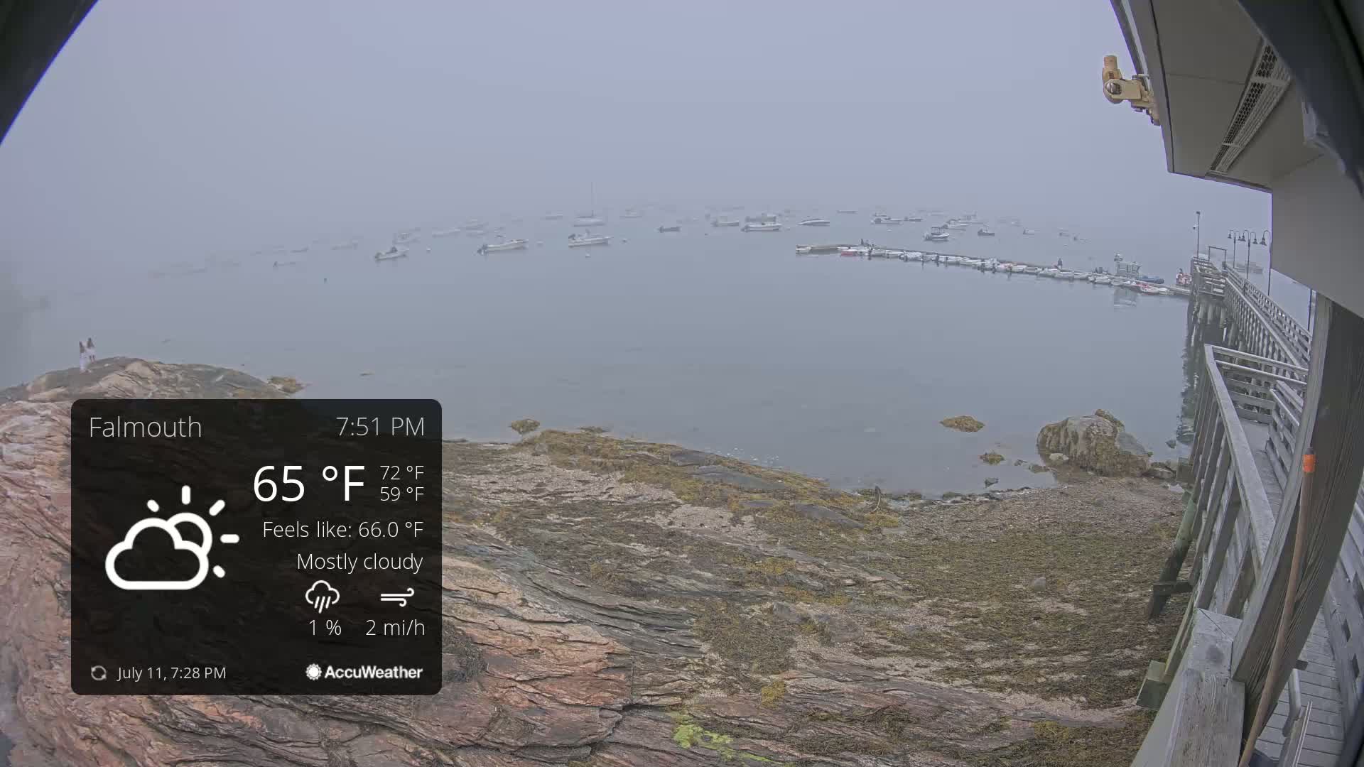Falmouth Coast & Casco Bay Live Cam - Falmouth, Cumberland, Maine, USA