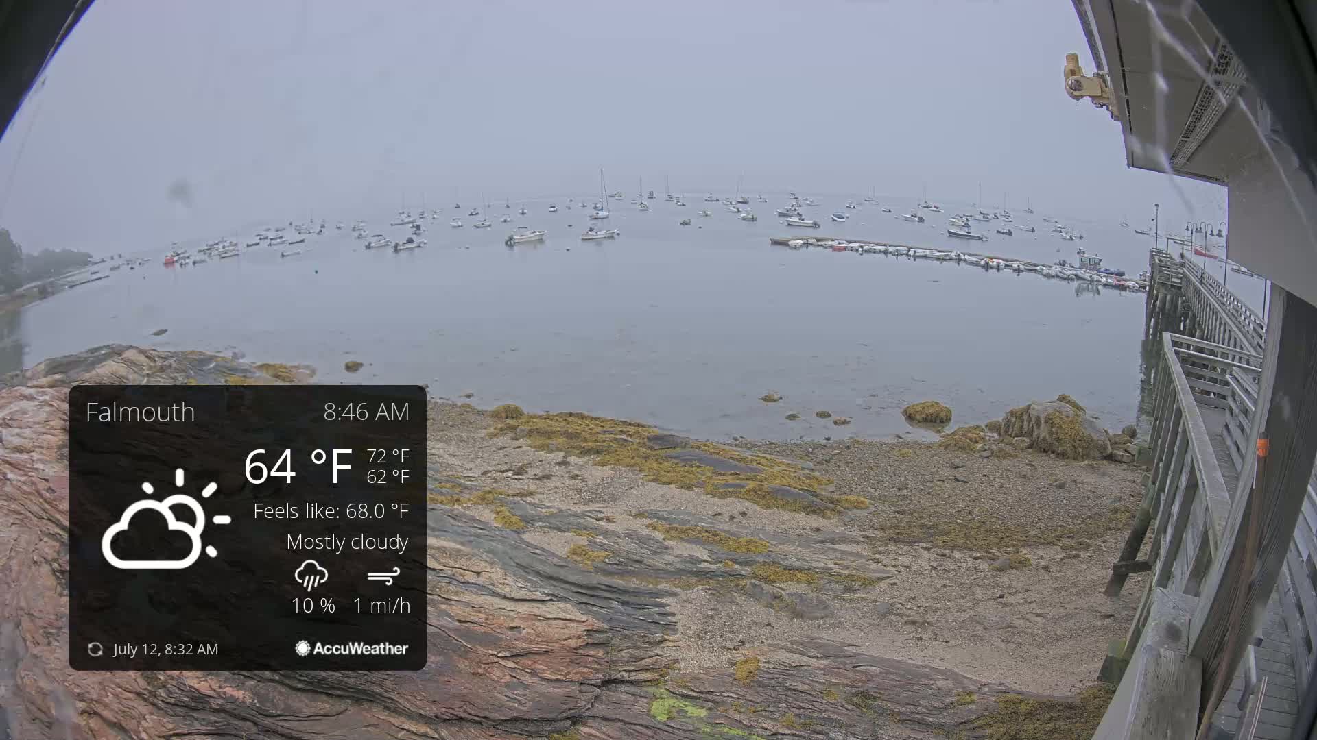 Falmouth Coast & Casco Bay Live Cam - Falmouth, Cumberland, Maine, USA