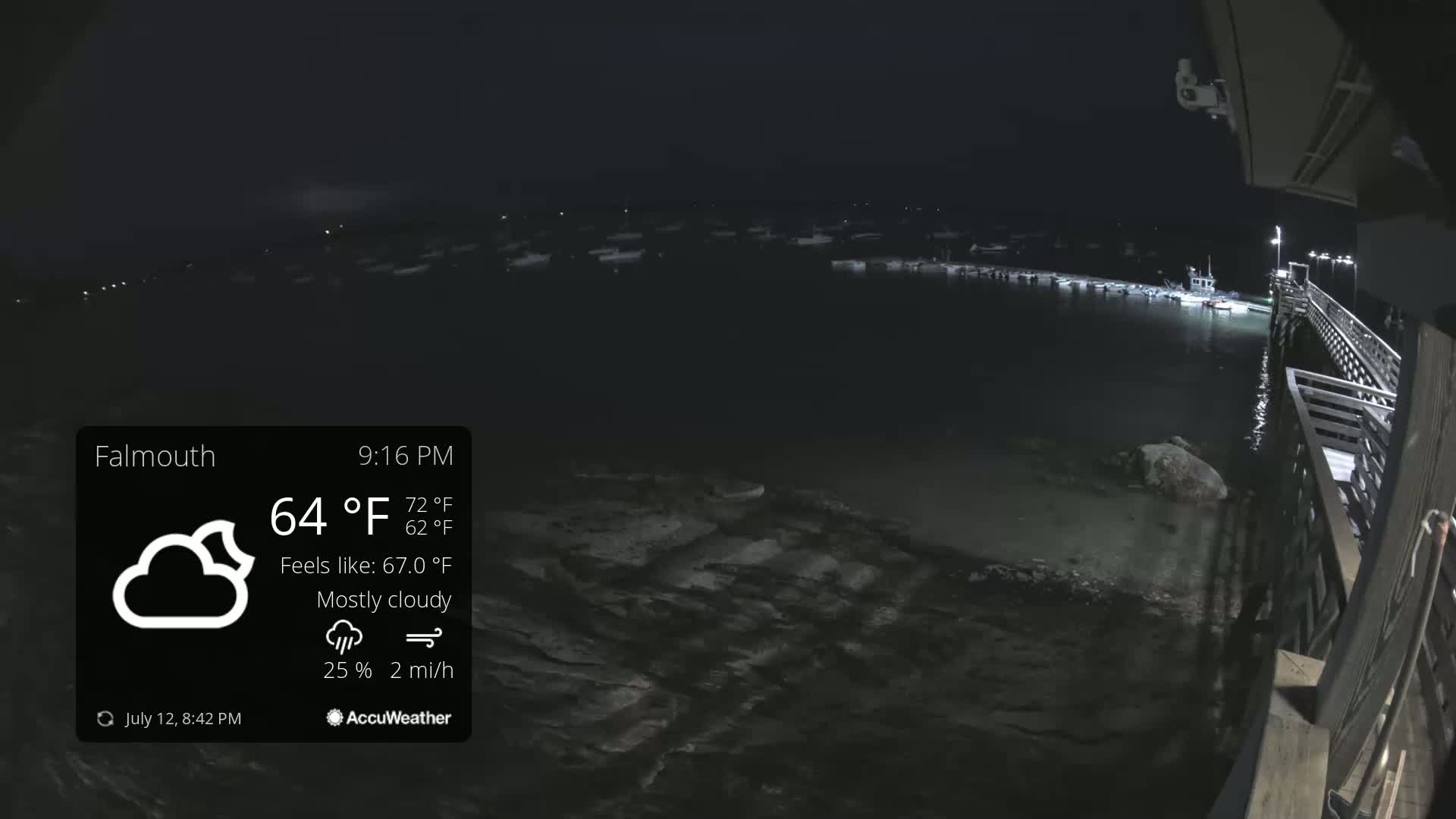 Falmouth Coast & Casco Bay Live Cam - Falmouth, Cumberland, Maine, USA