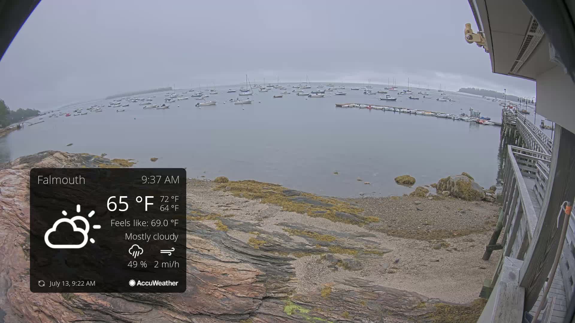 Falmouth Coast & Casco Bay Live Cam - Falmouth, Cumberland, Maine, USA