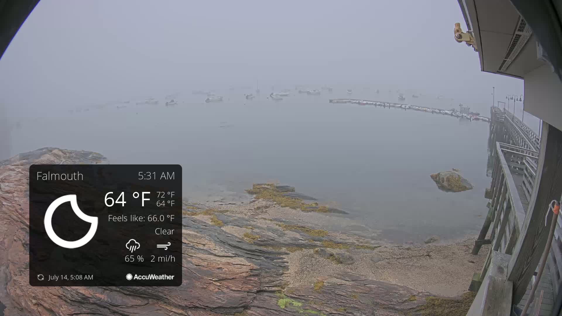 Falmouth Coast & Casco Bay Live Cam - Falmouth, Cumberland, Maine, USA