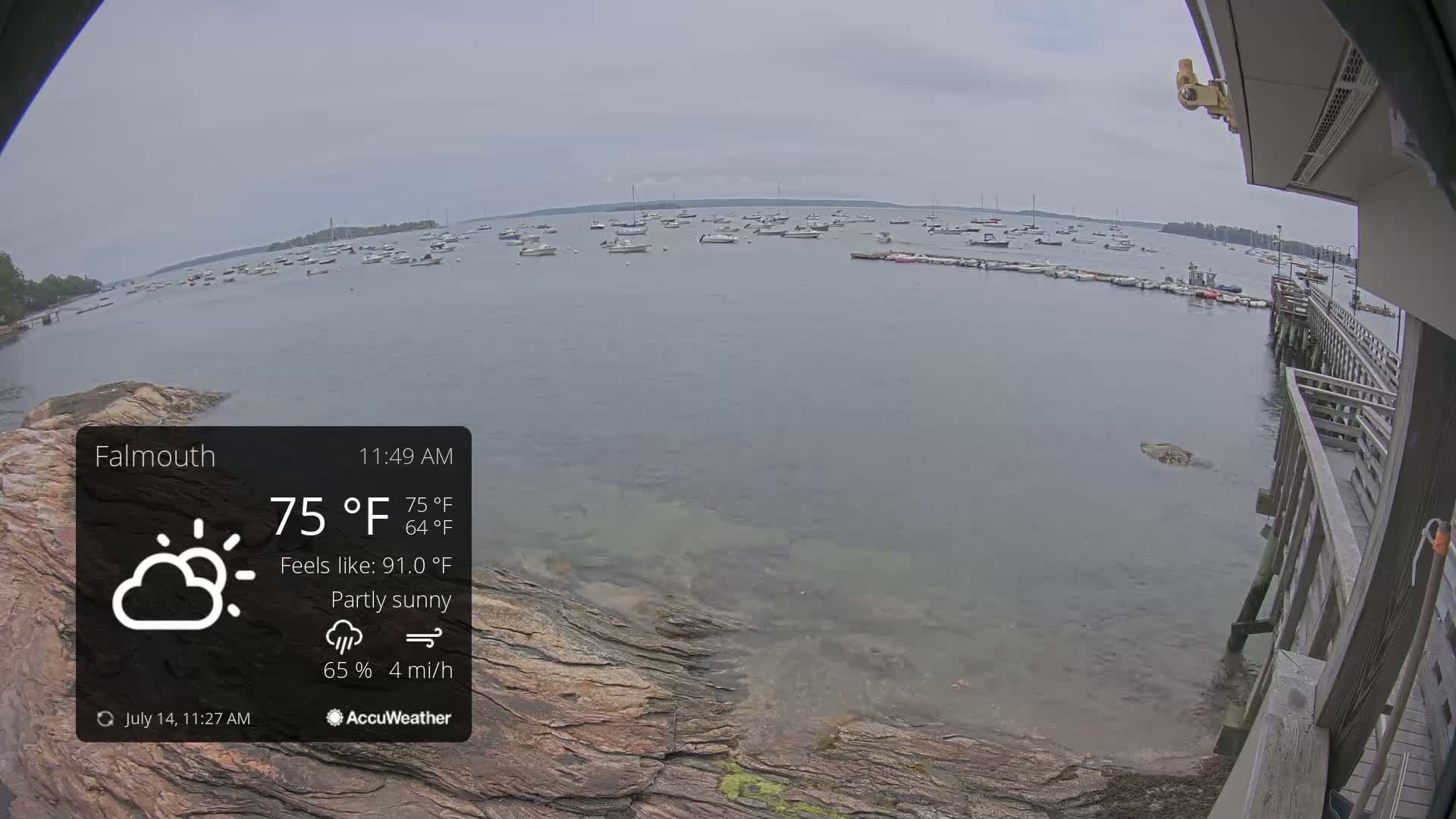Falmouth Coast & Casco Bay Live Cam - Falmouth, Cumberland, Maine, USA