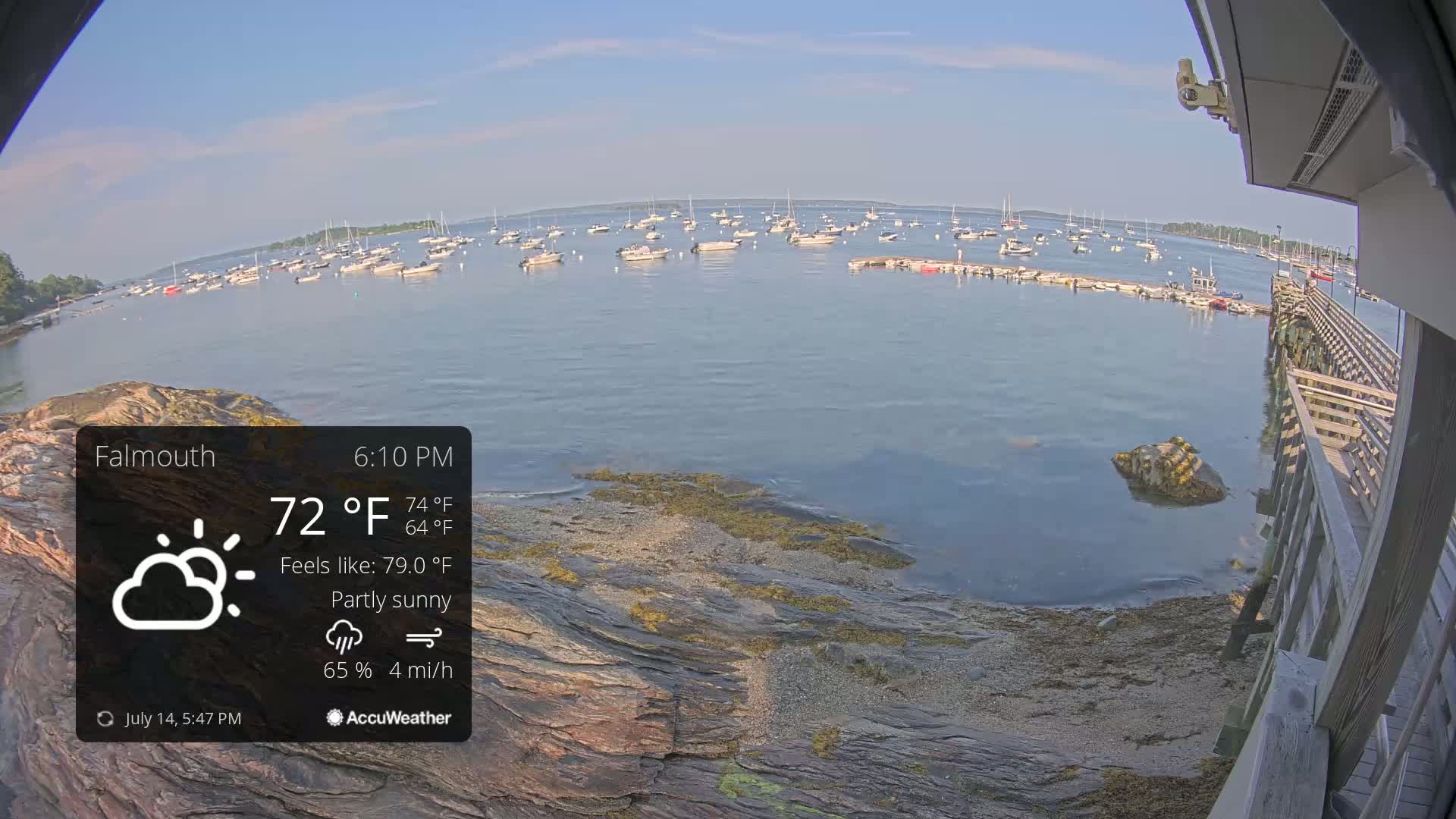 Falmouth Coast & Casco Bay Live Cam - Falmouth, Cumberland, Maine, USA