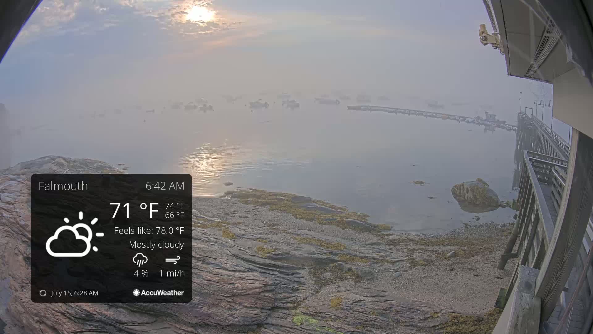 Falmouth Coast & Casco Bay Live Cam - Falmouth, Cumberland, Maine, USA