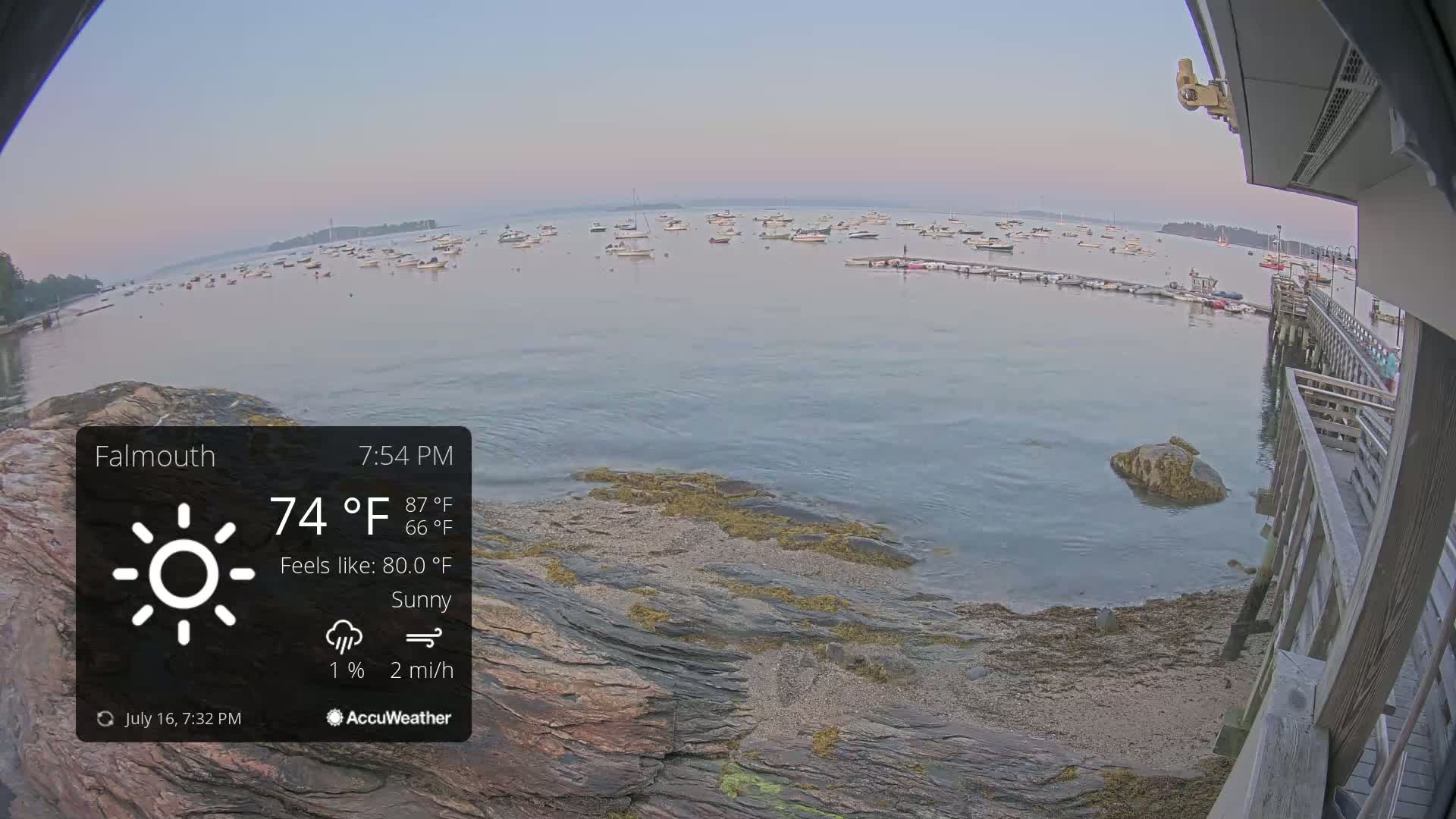 Falmouth Coast & Casco Bay Live Cam - Falmouth, Cumberland, Maine, USA