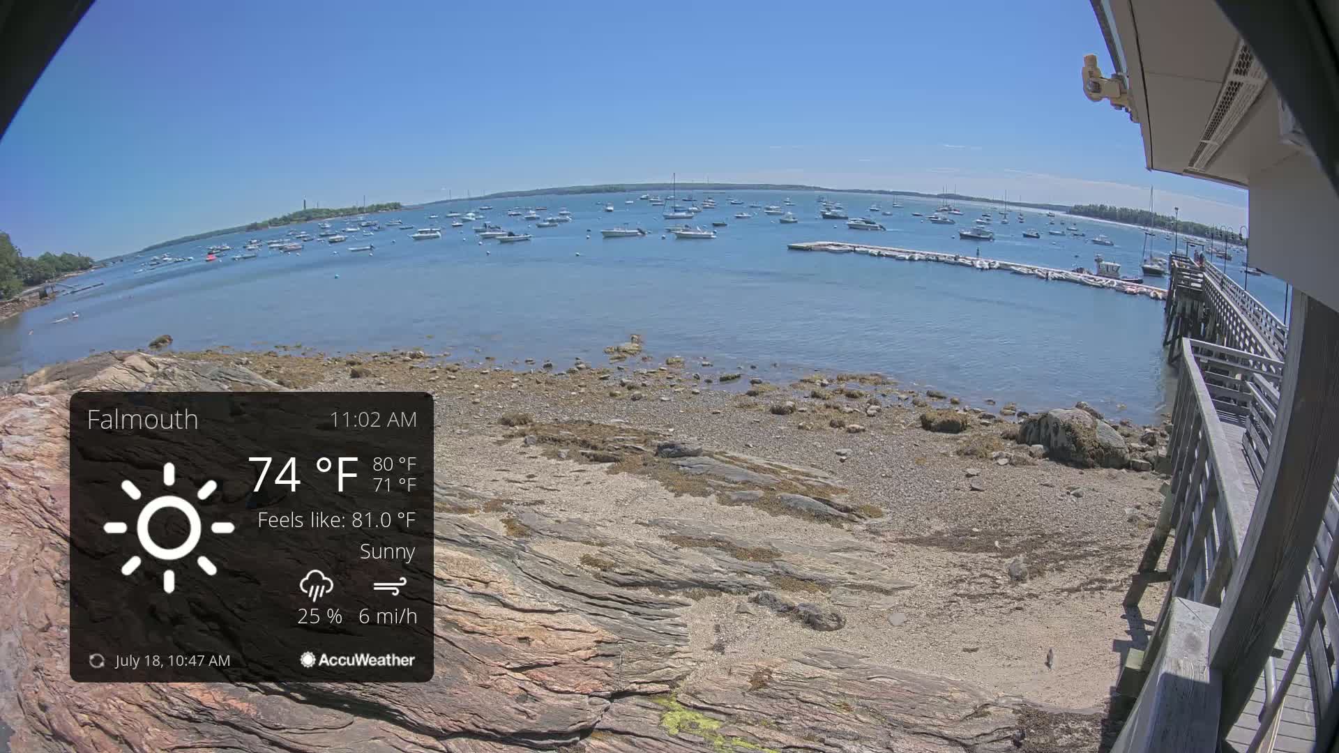 Falmouth Coast & Casco Bay Live Cam - Falmouth, Cumberland, Maine, USA