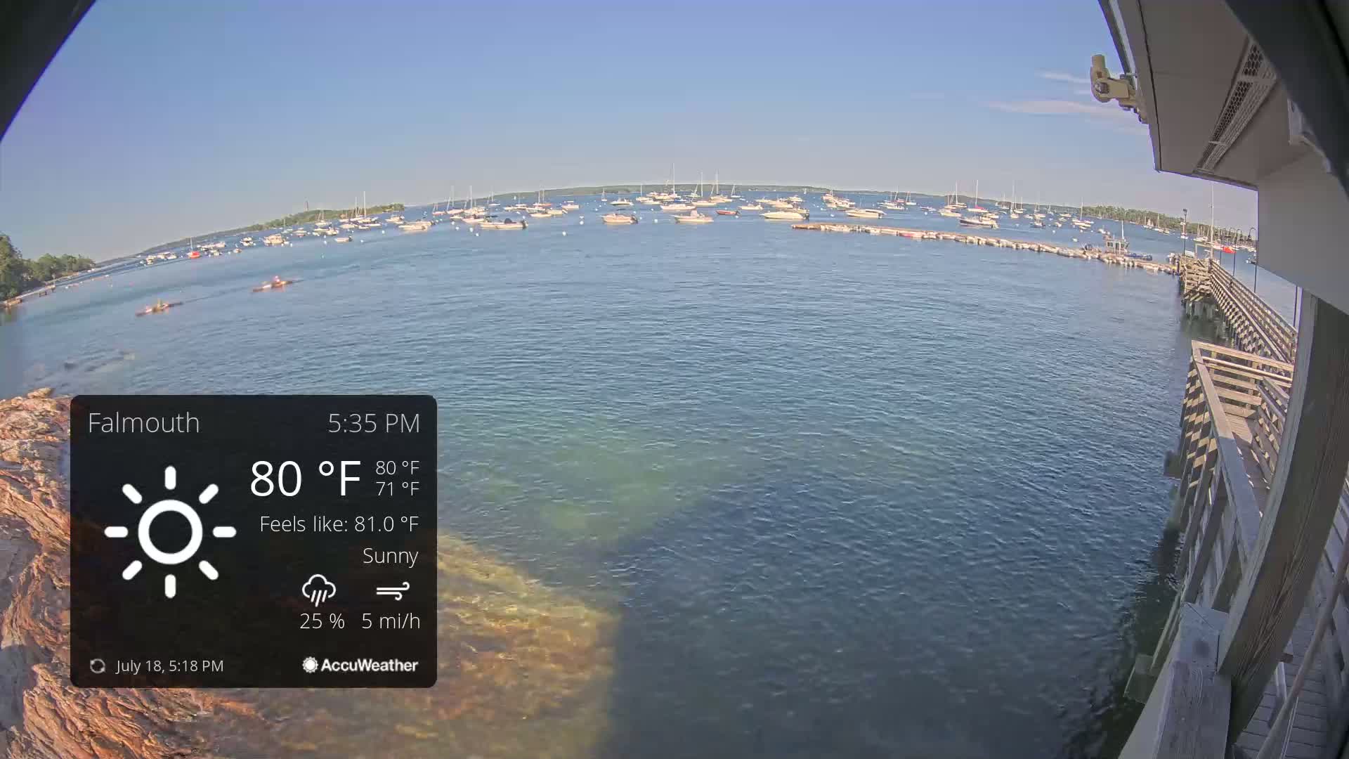 Falmouth Coast & Casco Bay Live Cam - Falmouth, Cumberland, Maine, USA