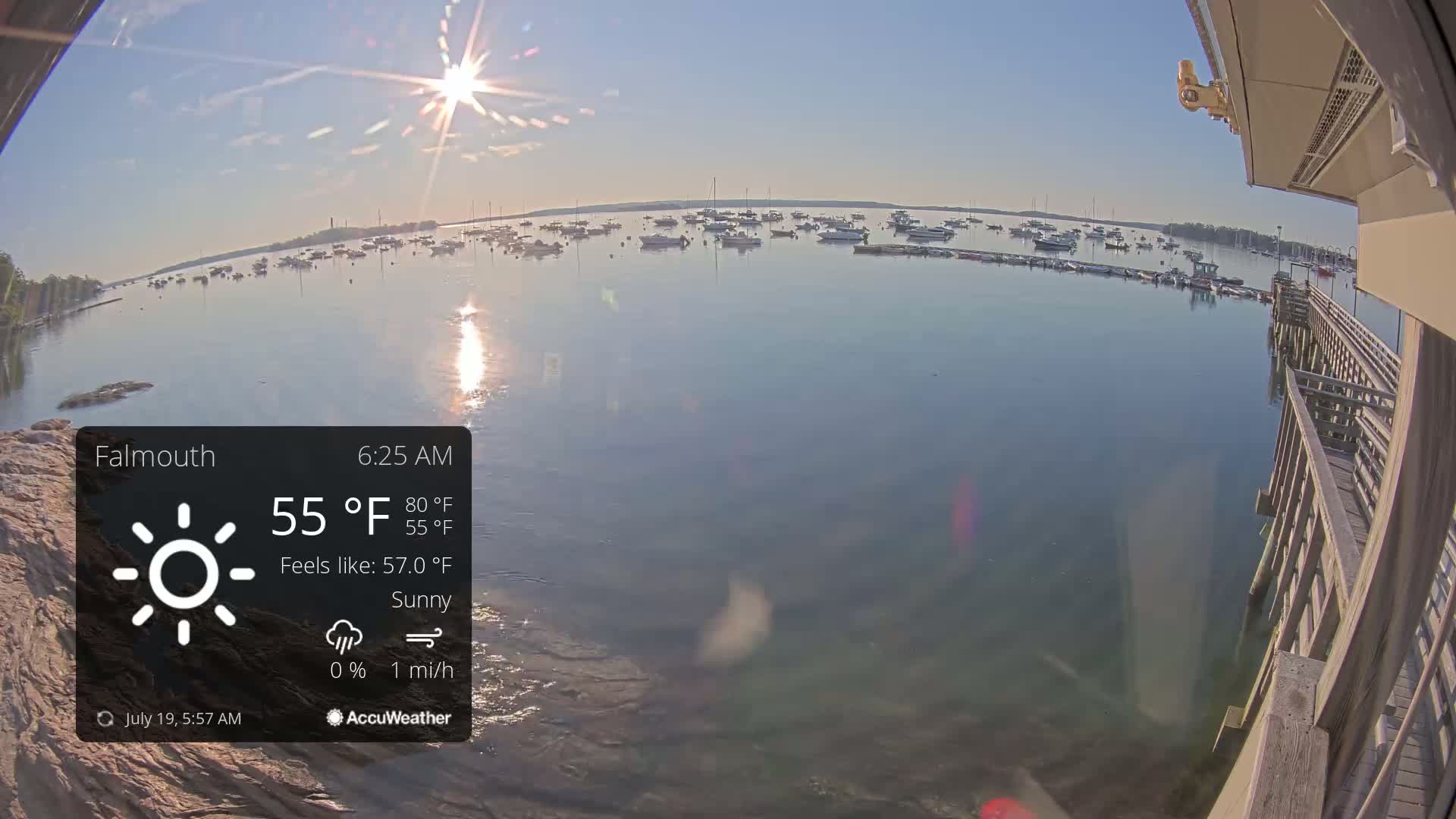 Falmouth Coast & Casco Bay Live Cam - Falmouth, Cumberland, Maine, USA