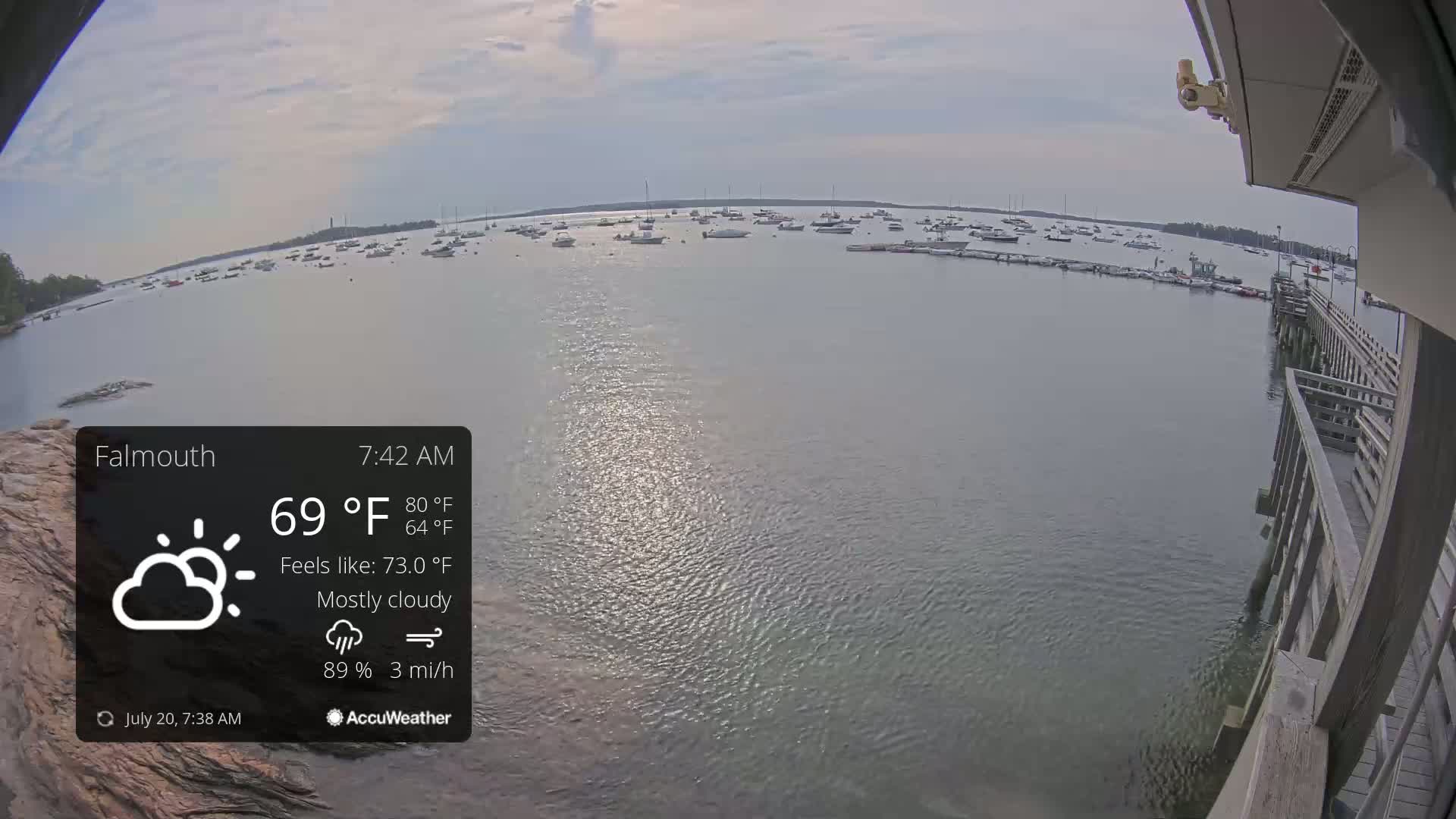 Falmouth Coast & Casco Bay Live Cam - Falmouth, Cumberland, Maine, USA