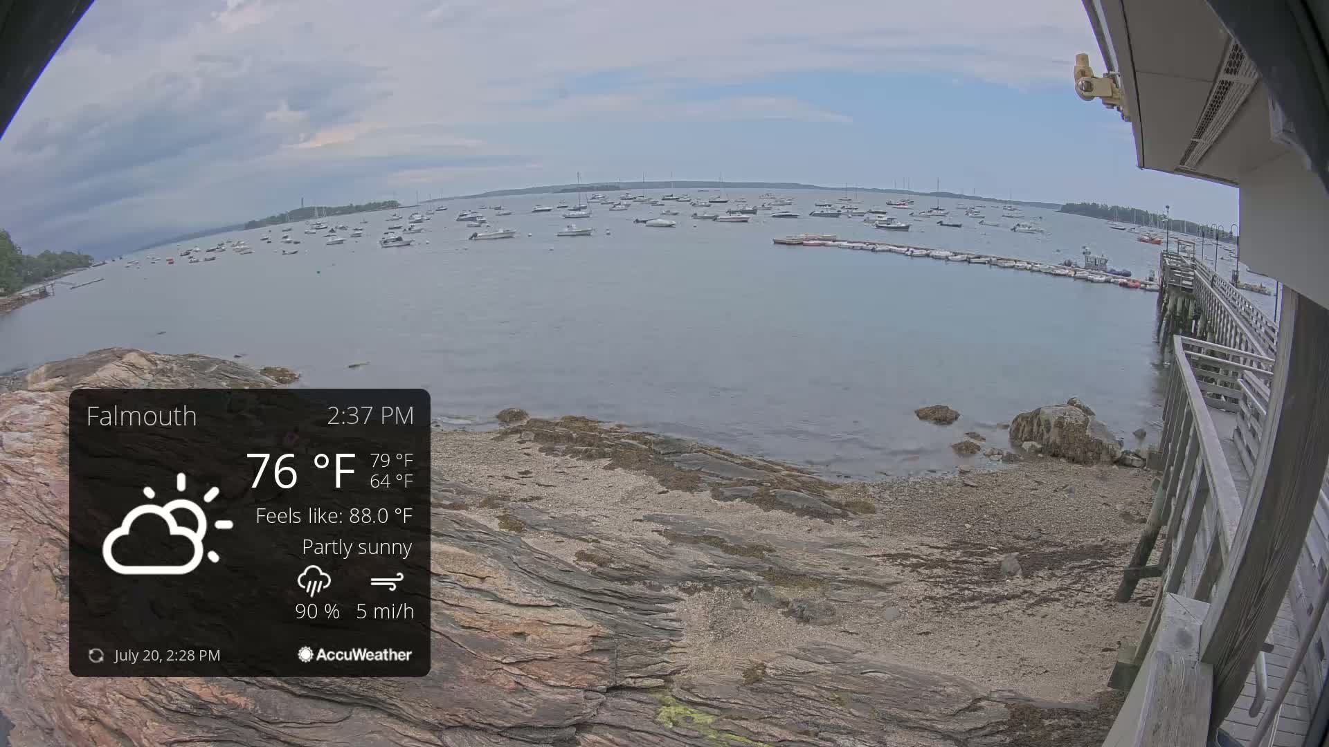 Falmouth Coast & Casco Bay Live Cam - Falmouth, Cumberland, Maine, USA