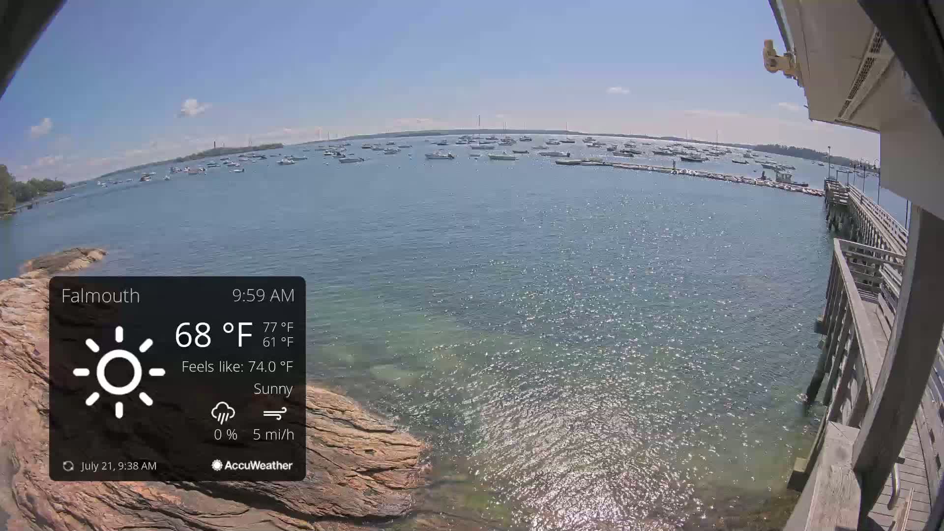Falmouth Coast & Casco Bay Live Cam - Falmouth, Cumberland, Maine, USA