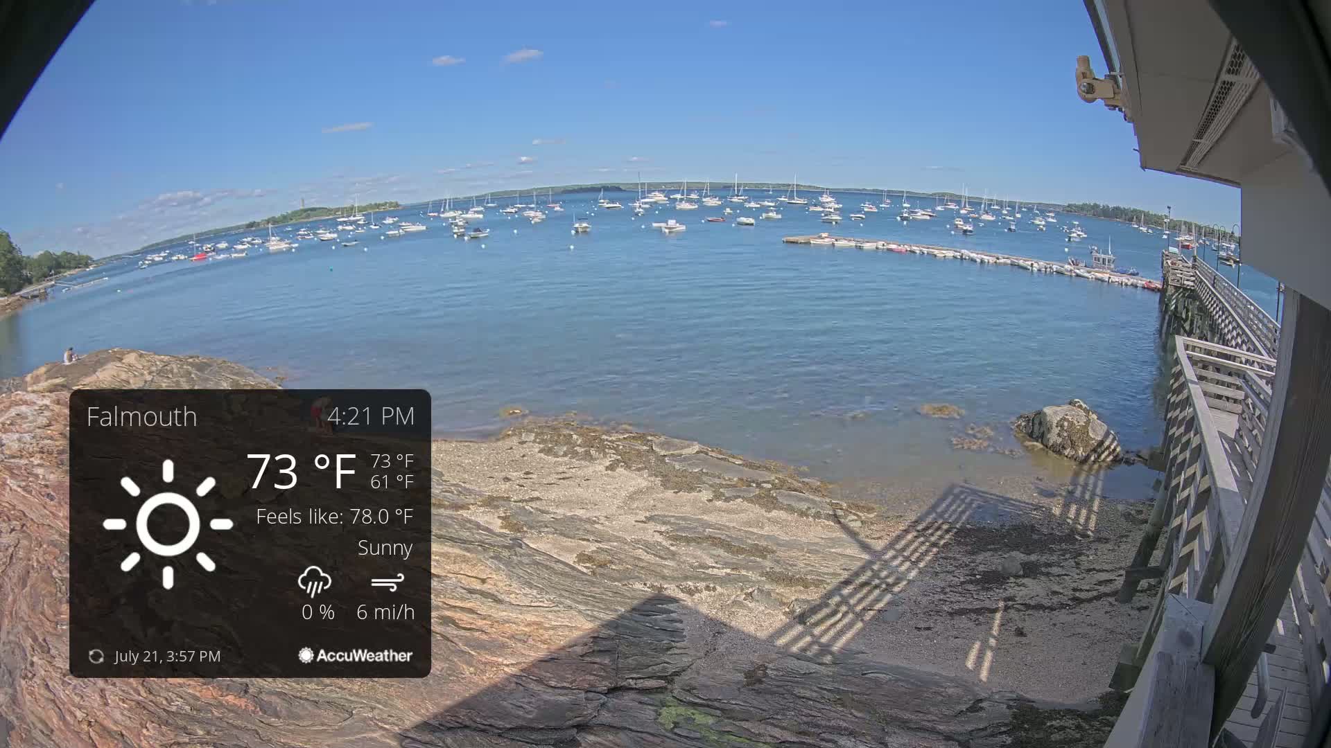 Falmouth Coast & Casco Bay Live Cam - Falmouth, Cumberland, Maine, USA
