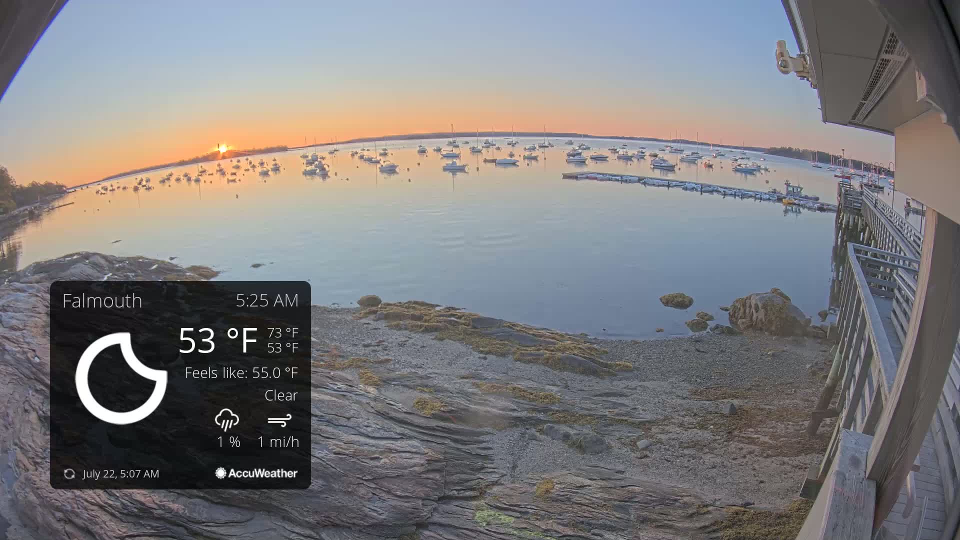 Falmouth Coast & Casco Bay Live Cam - Falmouth, Cumberland, Maine, USA
