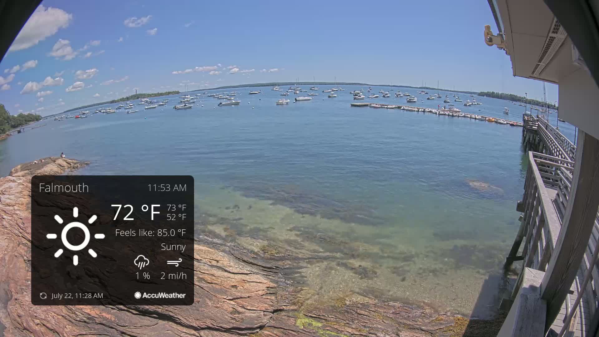 Falmouth Coast & Casco Bay Live Cam - Falmouth, Cumberland, Maine, USA