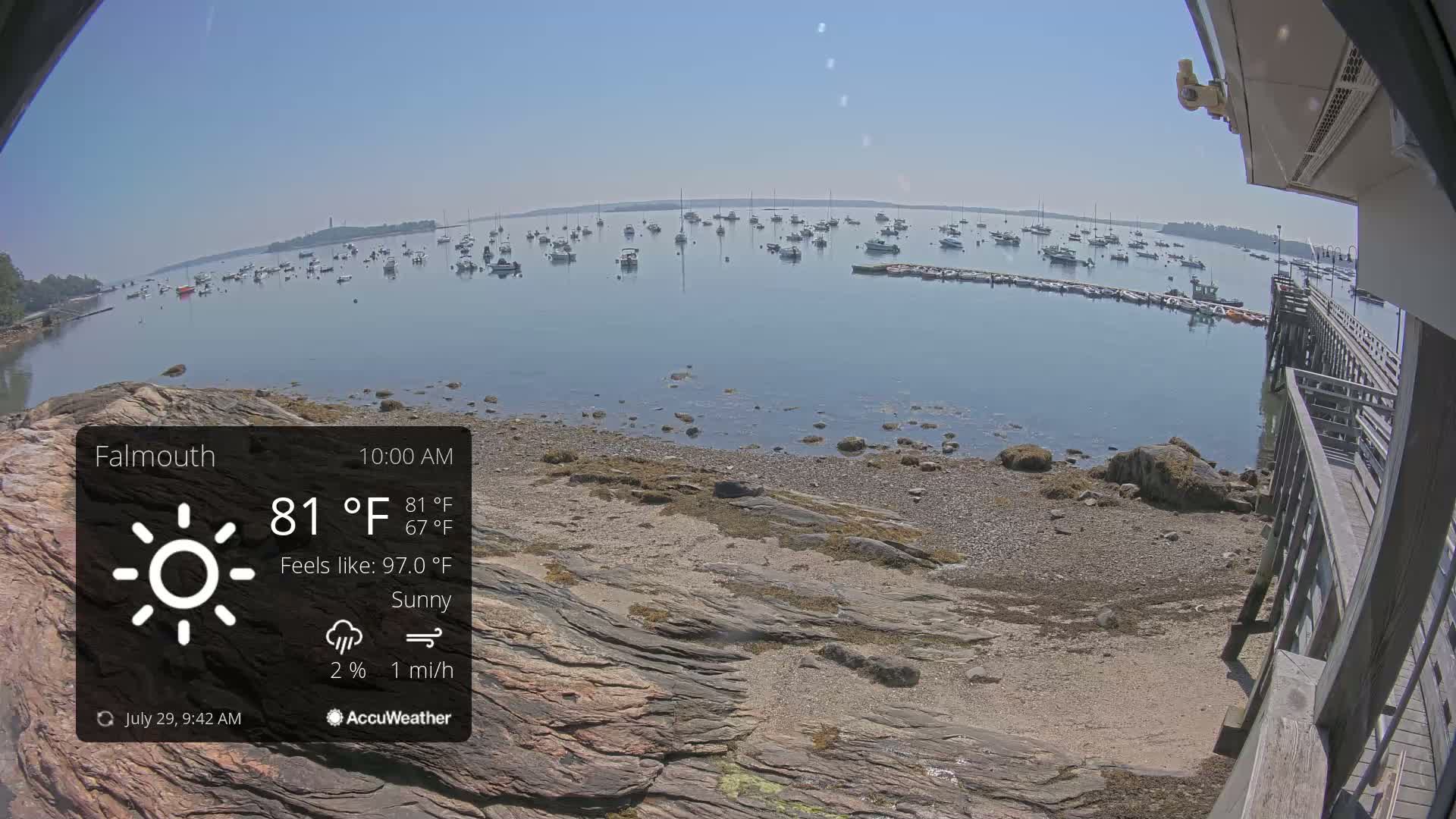 Falmouth Coast & Casco Bay Live Cam - Falmouth, Cumberland, Maine, USA