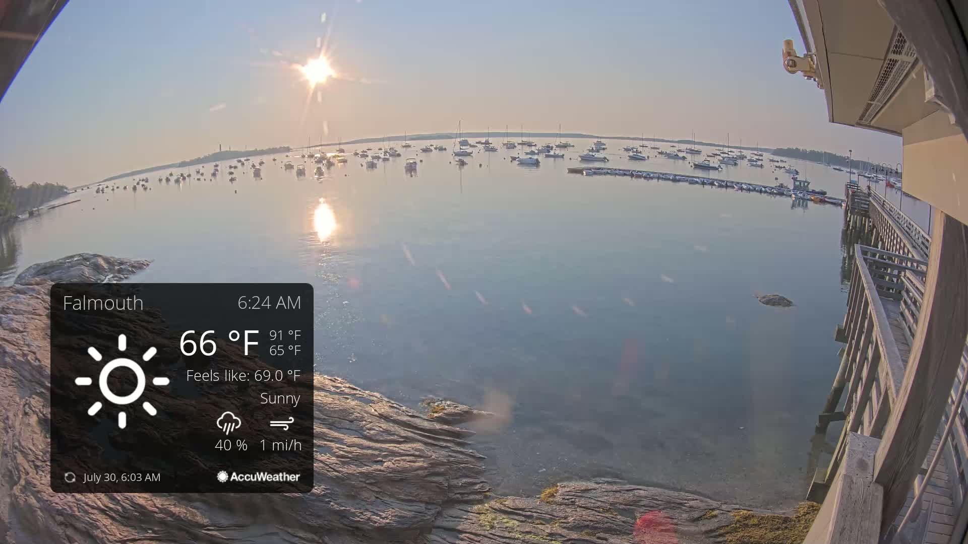 Falmouth Coast & Casco Bay Live Cam - Falmouth, Cumberland, Maine, USA