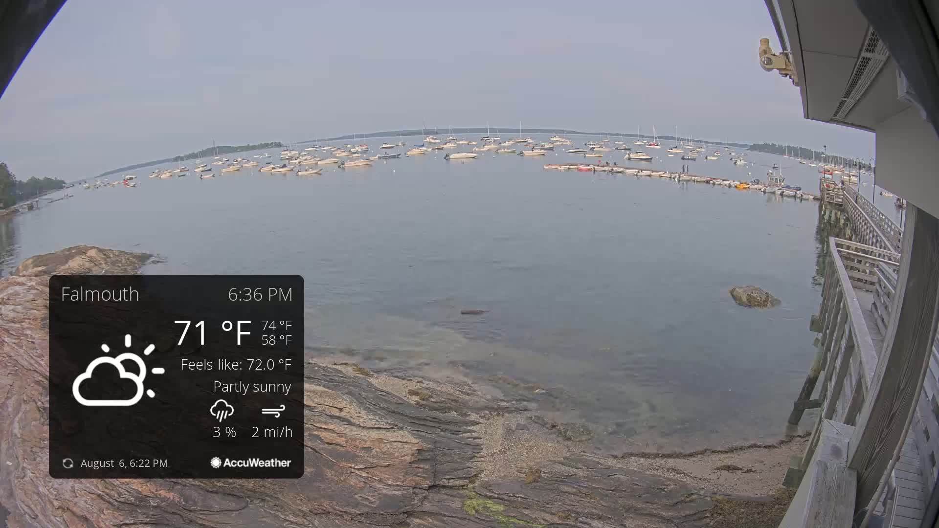 Falmouth Coast & Casco Bay Live Cam - Falmouth, Cumberland, Maine, USA