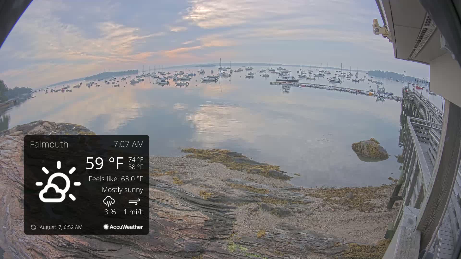 Falmouth Coast & Casco Bay Live Cam - Falmouth, Cumberland, Maine, USA