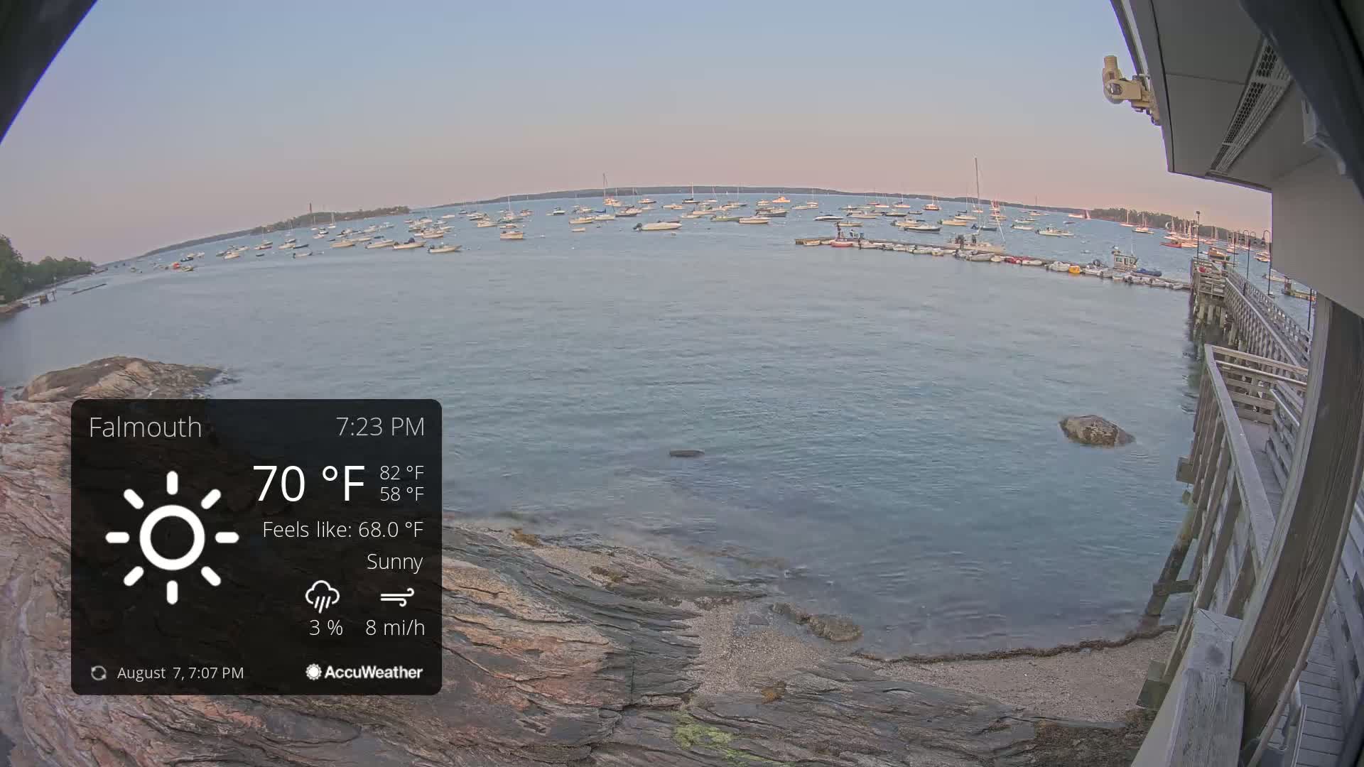 Falmouth Coast & Casco Bay Live Cam - Falmouth, Cumberland, Maine, USA