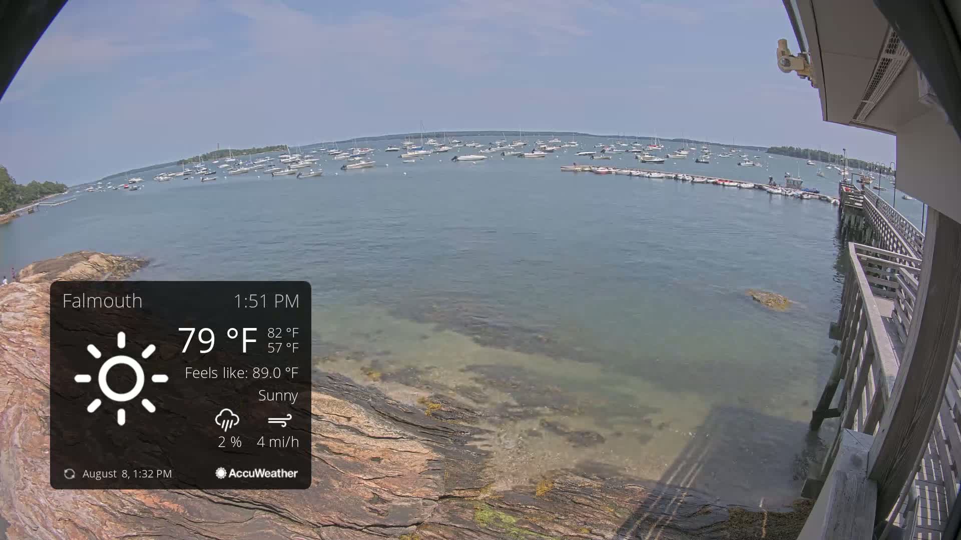 Falmouth Coast & Casco Bay Live Cam - Falmouth, Cumberland, Maine, USA