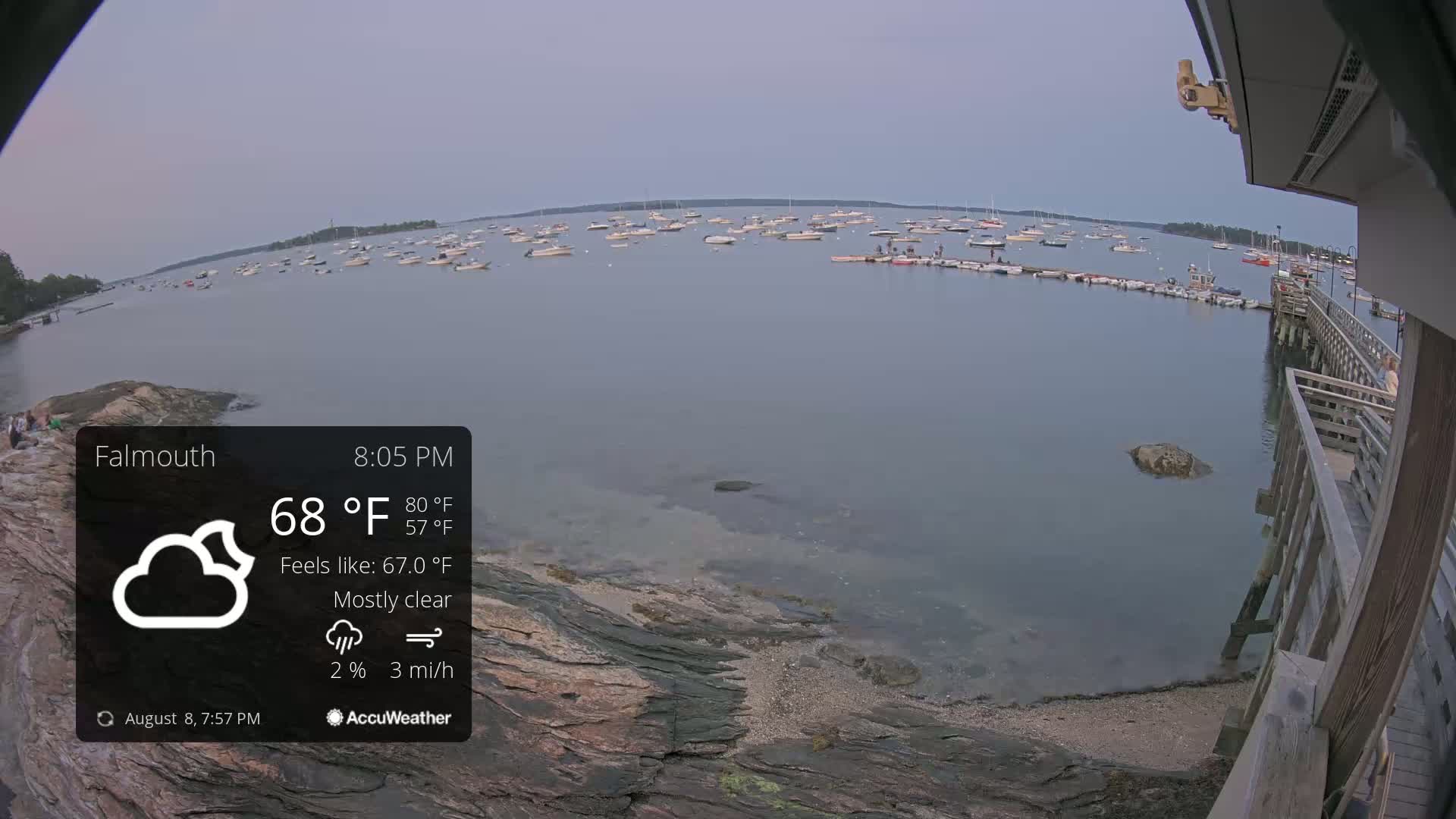 Falmouth Coast & Casco Bay Live Cam - Falmouth, Cumberland, Maine, USA