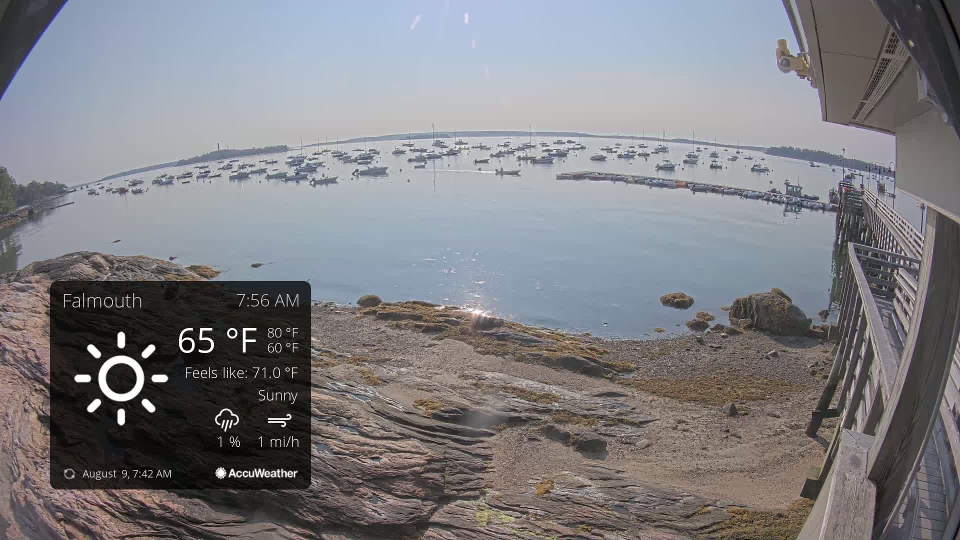 Falmouth Coast & Casco Bay Live Cam - Falmouth, Cumberland, Maine, USA