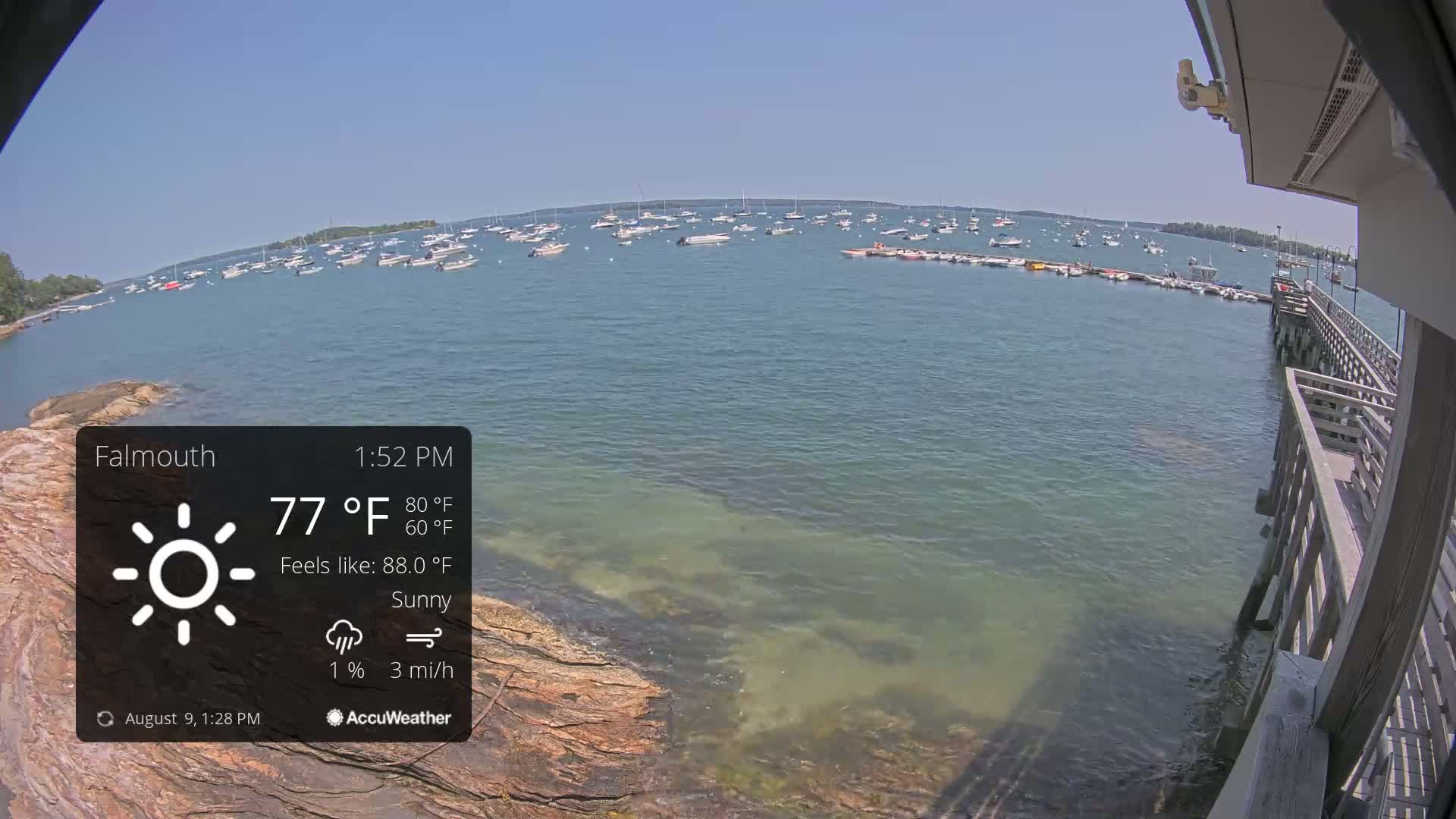 Falmouth Coast & Casco Bay Live Cam - Falmouth, Cumberland, Maine, USA