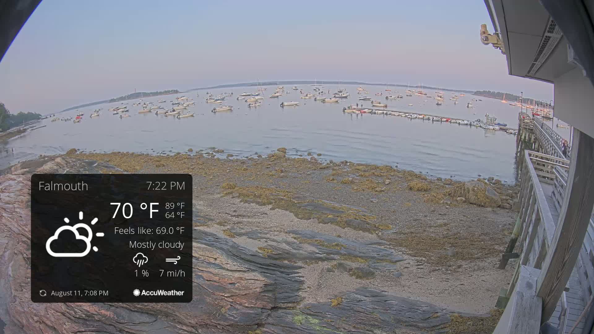 Falmouth Coast & Casco Bay Live Cam - Falmouth, Cumberland, Maine, USA