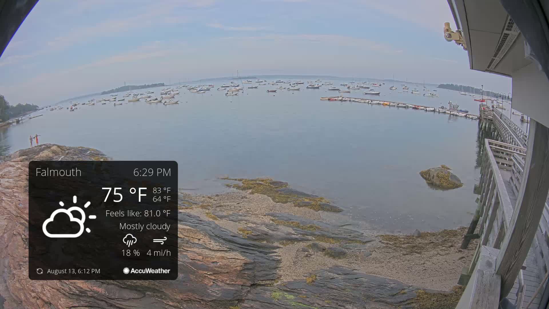 Falmouth Coast & Casco Bay Live Cam - Falmouth, Cumberland, Maine, USA