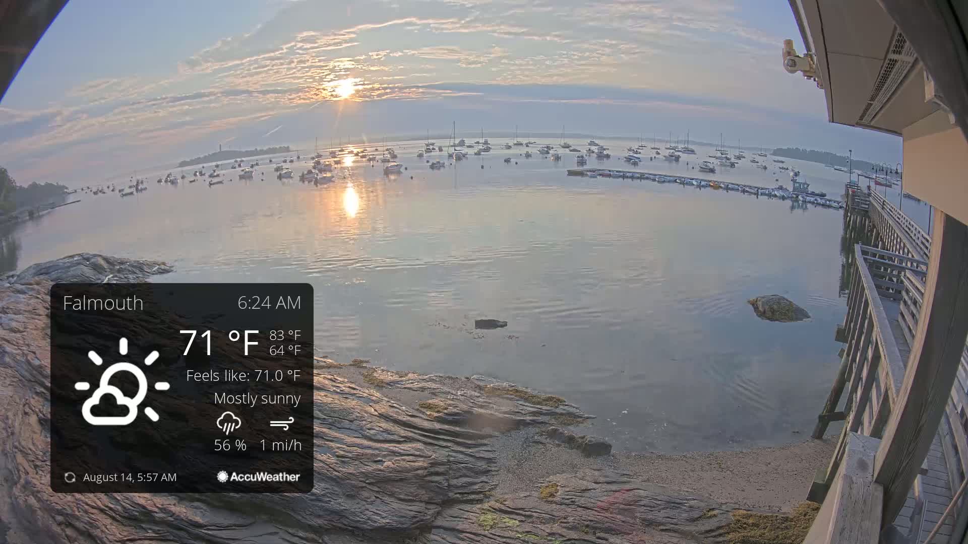 Falmouth Coast & Casco Bay Live Cam - Falmouth, Cumberland, Maine, USA