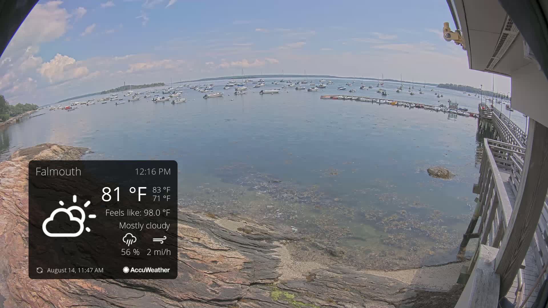 Falmouth Coast & Casco Bay Live Cam - Falmouth, Cumberland, Maine, USA