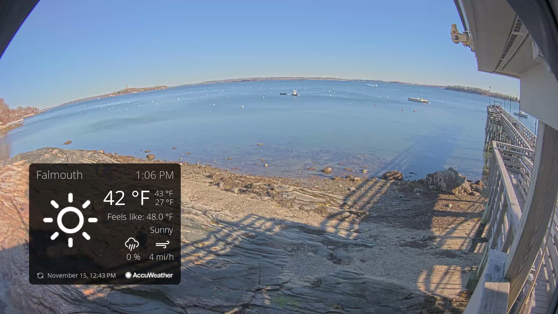 Falmouth Coast & Casco Bay Live Cam - Falmouth, Cumberland, Maine, USA