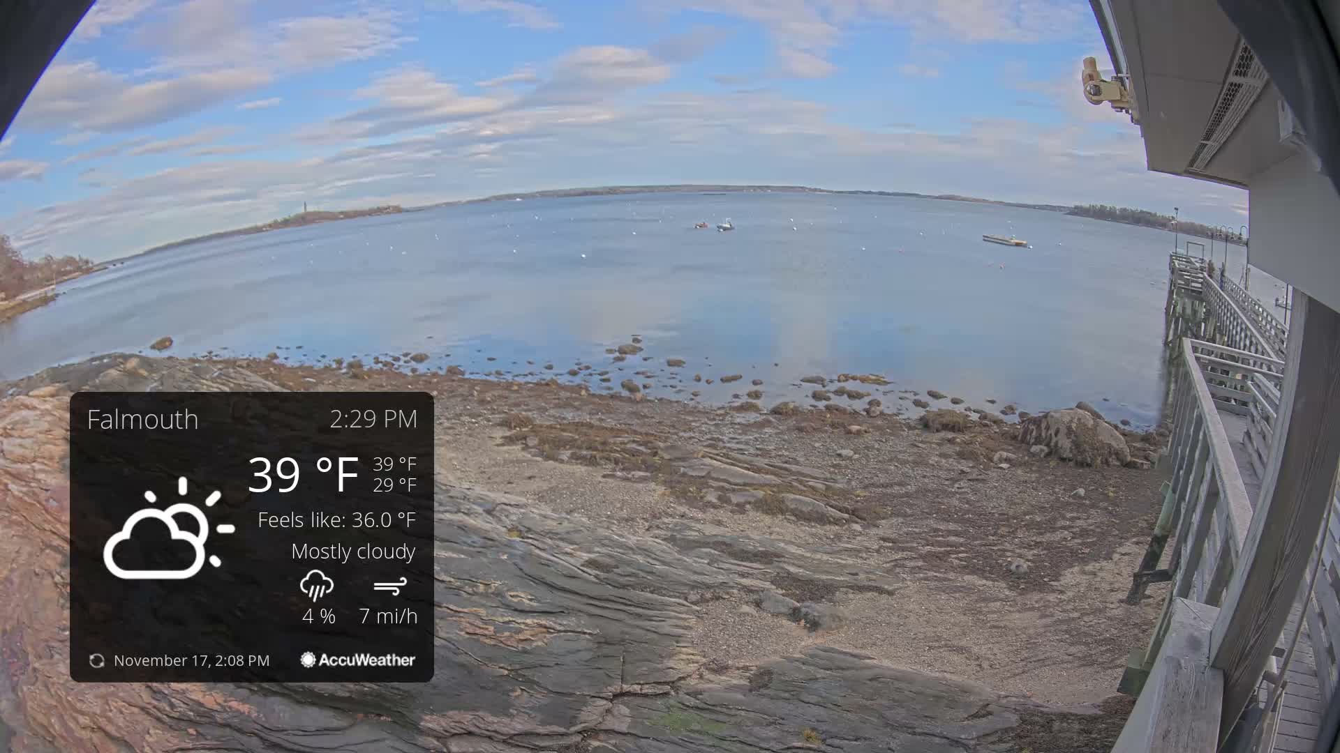 Falmouth Coast & Casco Bay Live Cam - Falmouth, Cumberland, Maine, USA