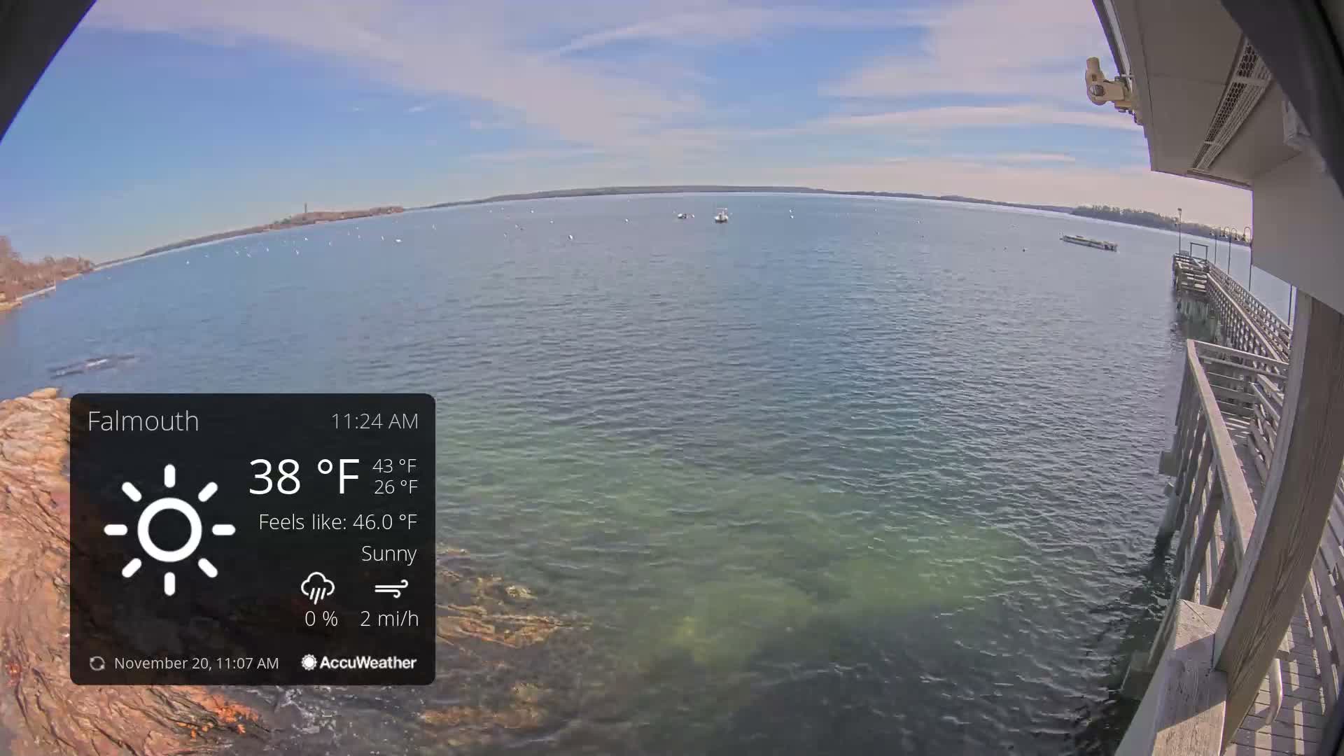 Falmouth Coast & Casco Bay Live Cam - Falmouth, Cumberland, Maine, USA