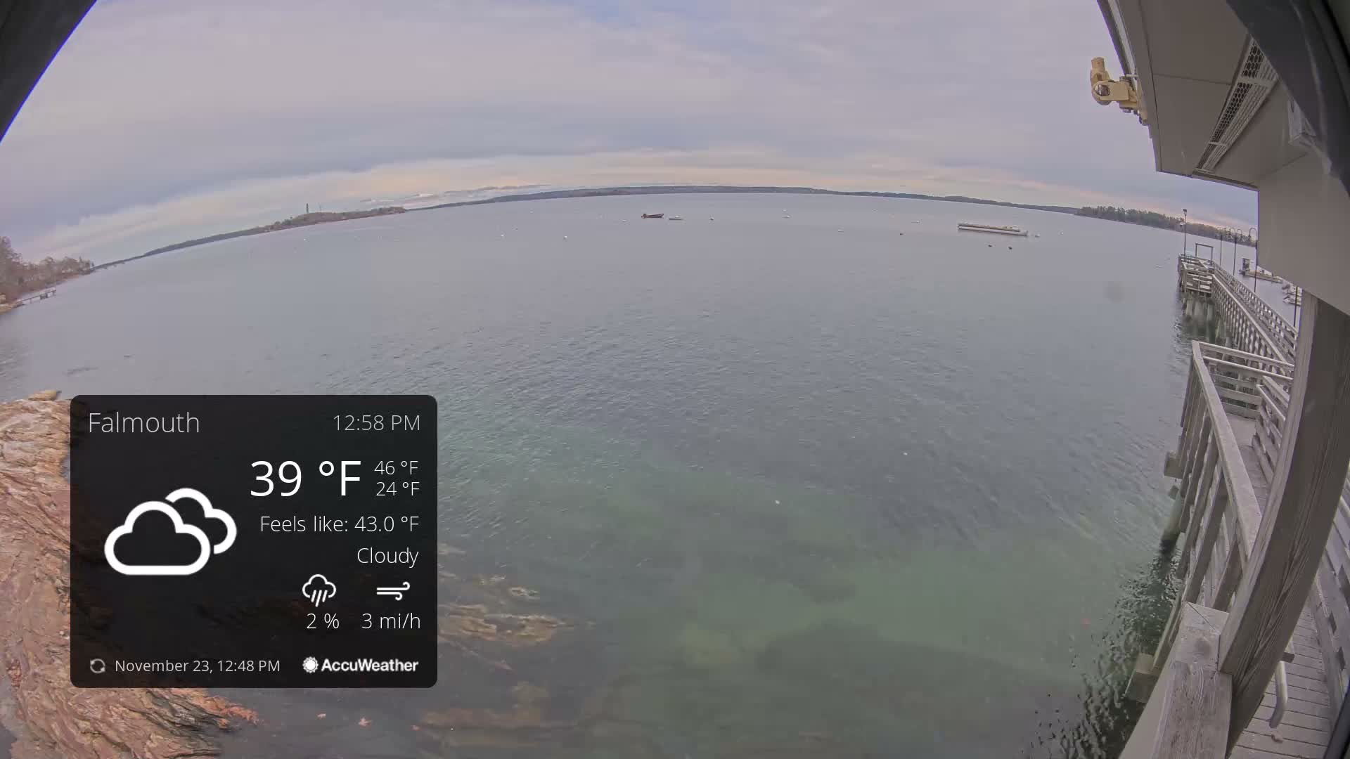 Falmouth Coast & Casco Bay Live Cam - Falmouth, Cumberland, Maine, USA