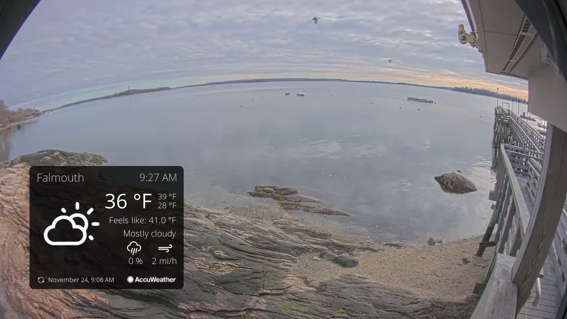 Falmouth Coast & Casco Bay Live Cam - Falmouth, Cumberland, Maine, USA