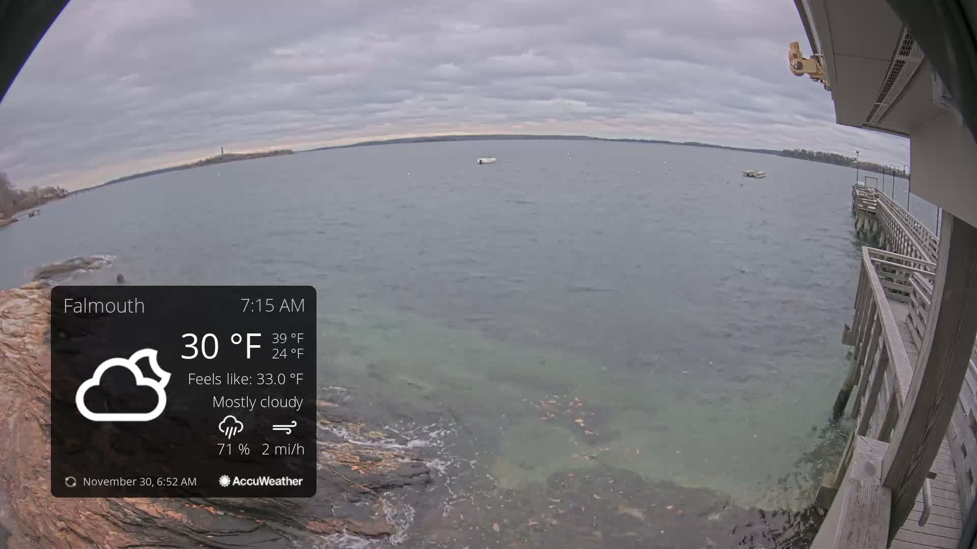 Falmouth Coast & Casco Bay Live Cam - Falmouth, Cumberland, Maine, USA