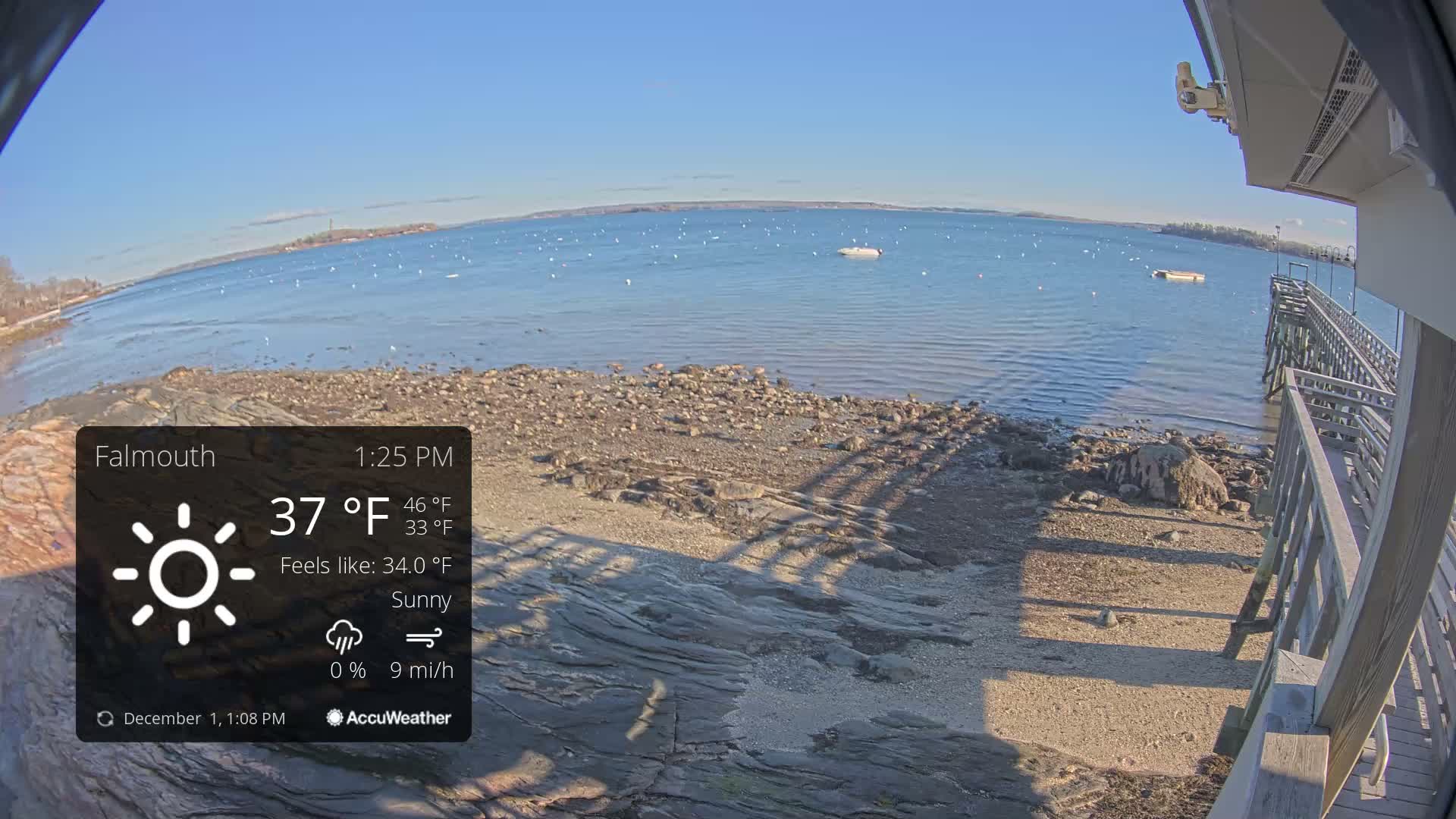 Falmouth Coast & Casco Bay Live Cam - Falmouth, Cumberland, Maine, USA