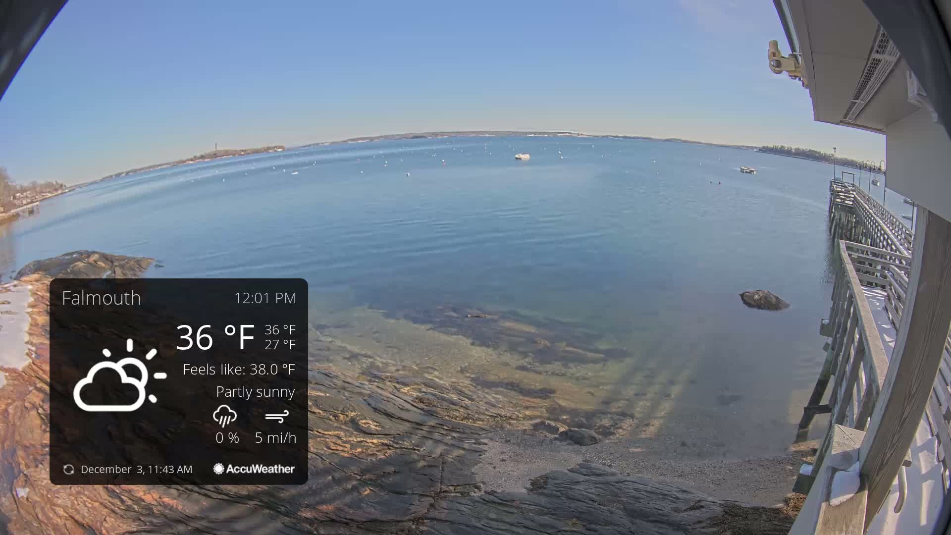 Falmouth Coast & Casco Bay Live Cam - Falmouth, Cumberland, Maine, USA