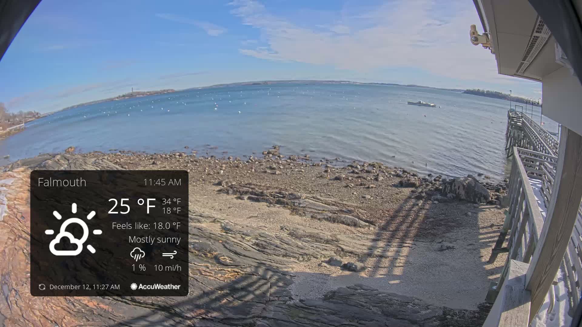 Falmouth Coast & Casco Bay Live Cam - Falmouth, Cumberland, Maine, USA