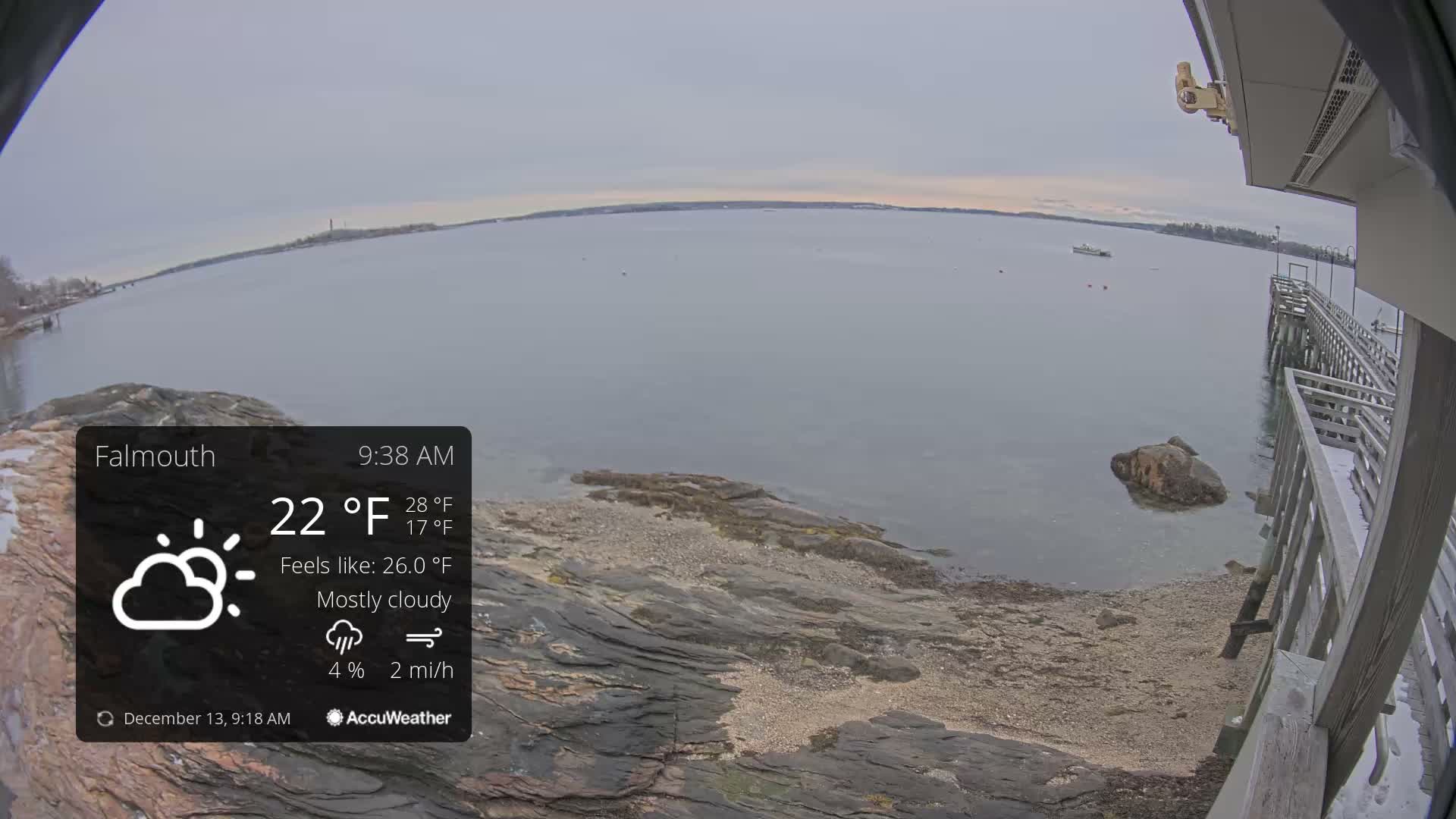 Falmouth Coast & Casco Bay Live Cam - Falmouth, Cumberland, Maine, USA