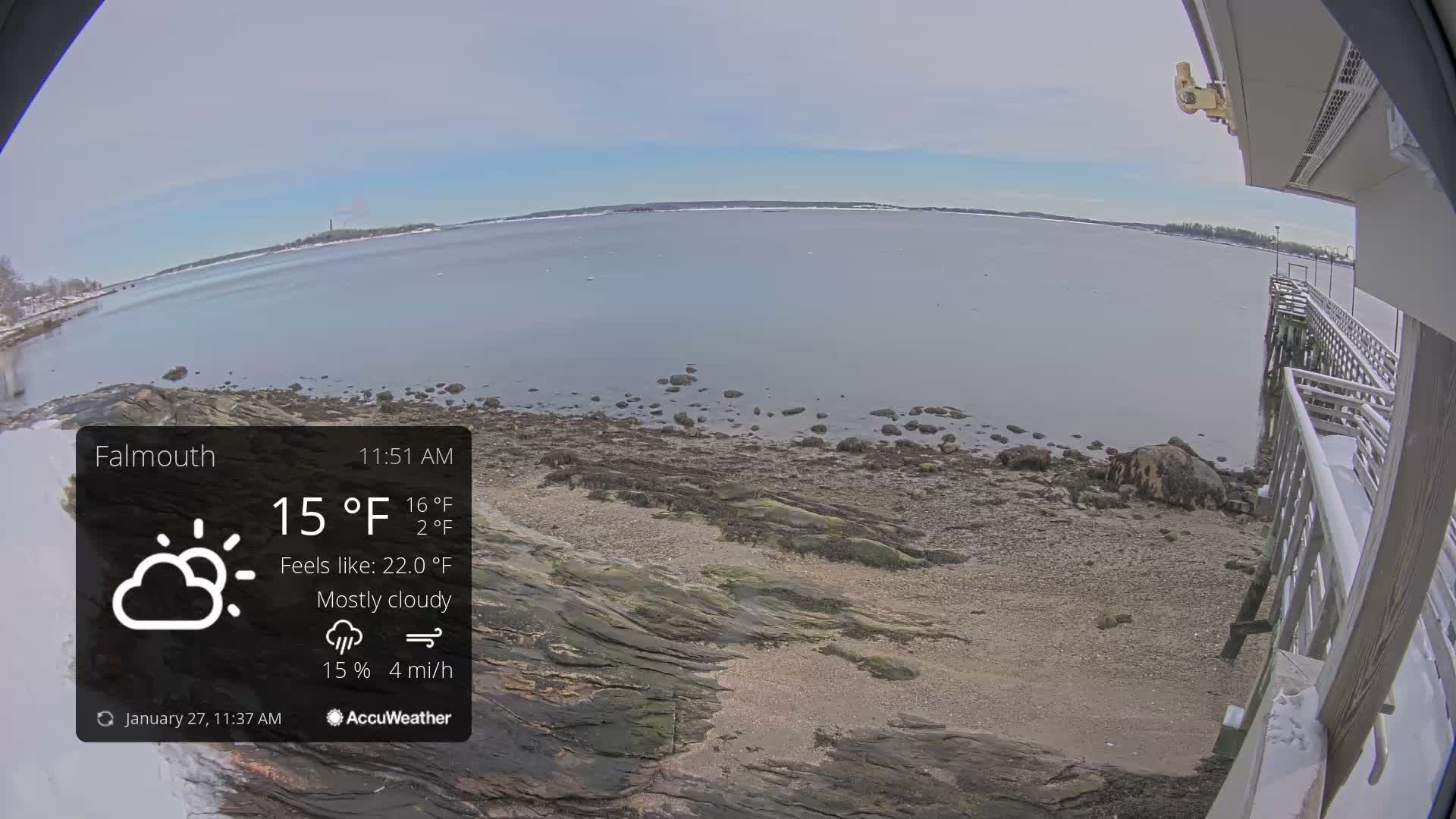 Falmouth Coast & Casco Bay Live Cam - Falmouth, Cumberland, Maine, USA