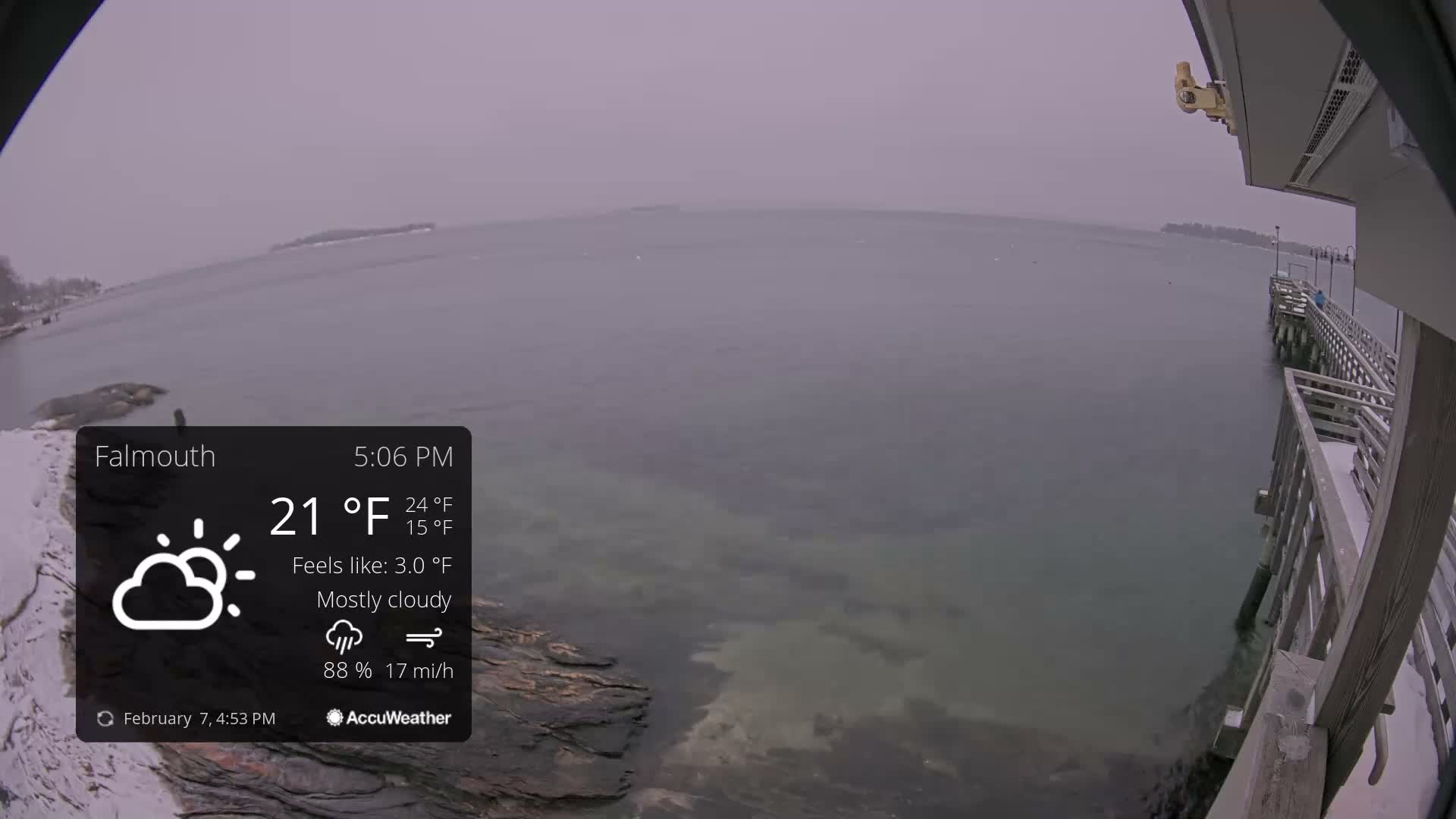 Falmouth Coast & Casco Bay Live Cam - Falmouth, Cumberland, Maine, USA