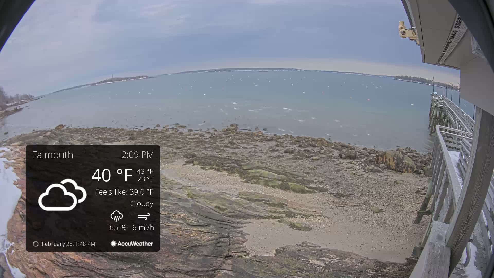 Falmouth Coast & Casco Bay Live Cam - Falmouth, Cumberland, Maine, USA
