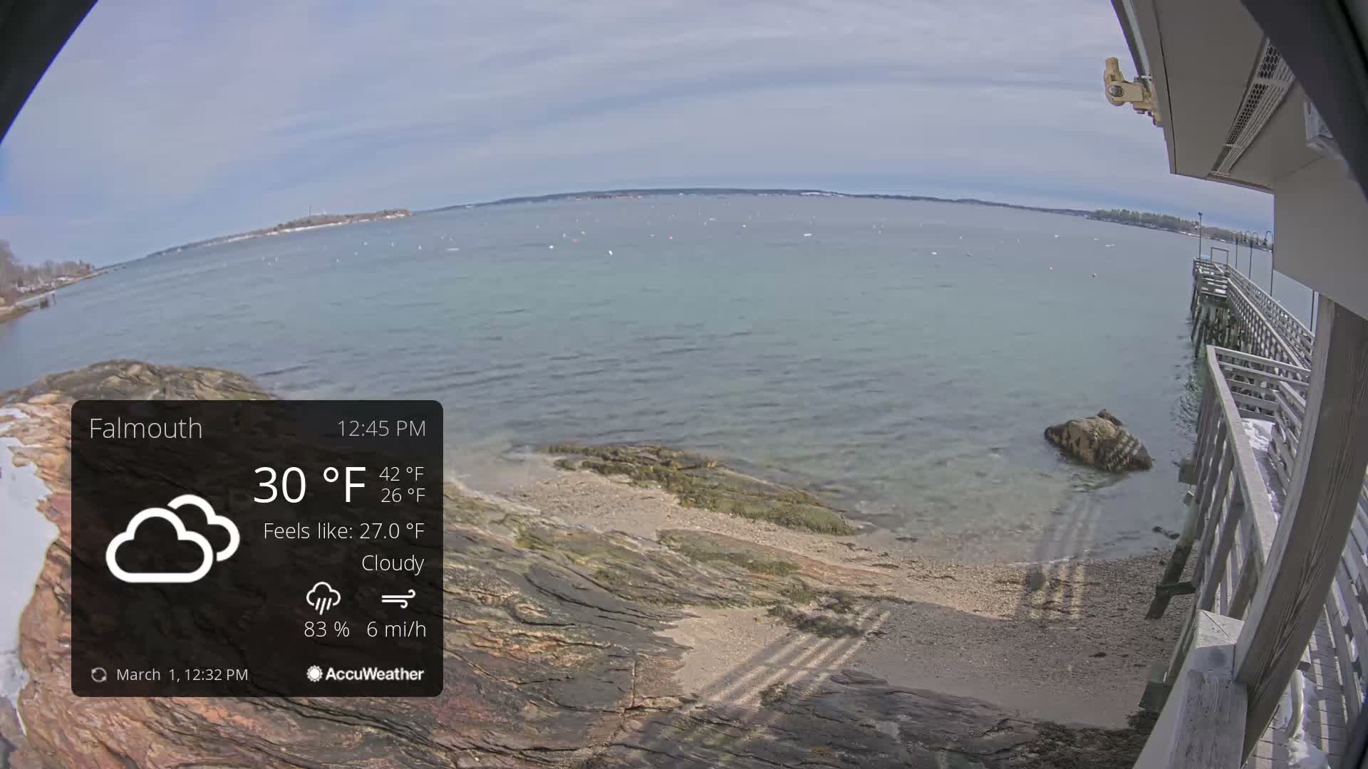 Falmouth Coast & Casco Bay Live Cam - Falmouth, Cumberland, Maine, USA